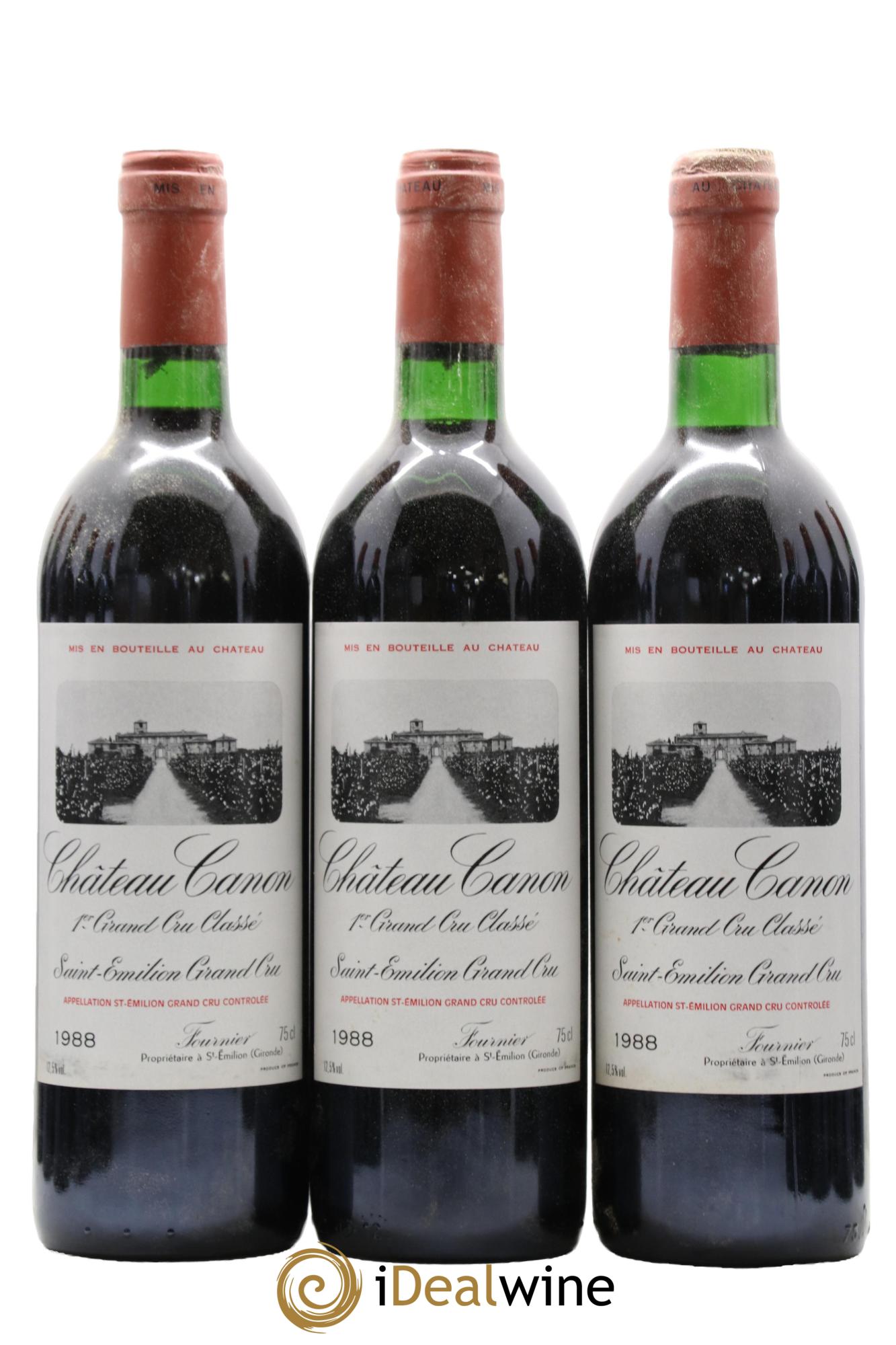 Château Canon 1er Grand Cru Classé B  1988 - Lot de 12 bouteilles - 1