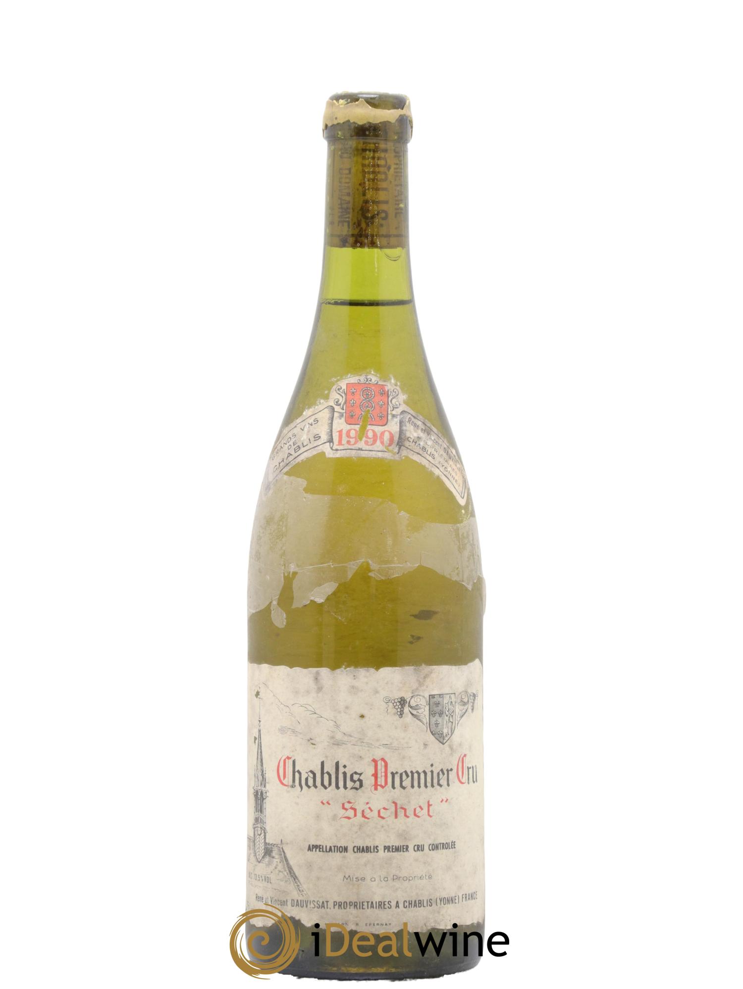 Chablis 1er Cru Séchet Vincent Dauvissat (Domaine) 1990 - Lot de 1 bouteille - 0