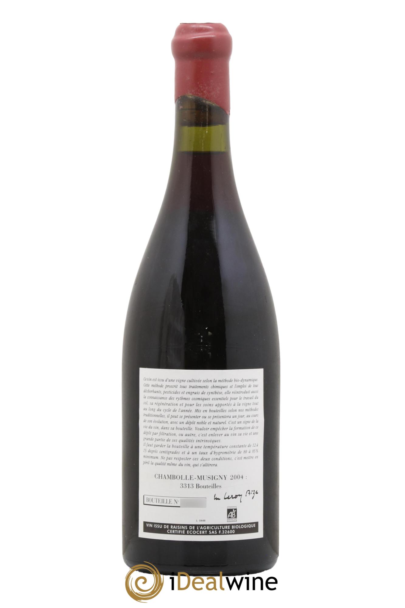 Chambolle-Musigny Leroy (Domaine) 2004 - Posten von 1 Flasche - 1