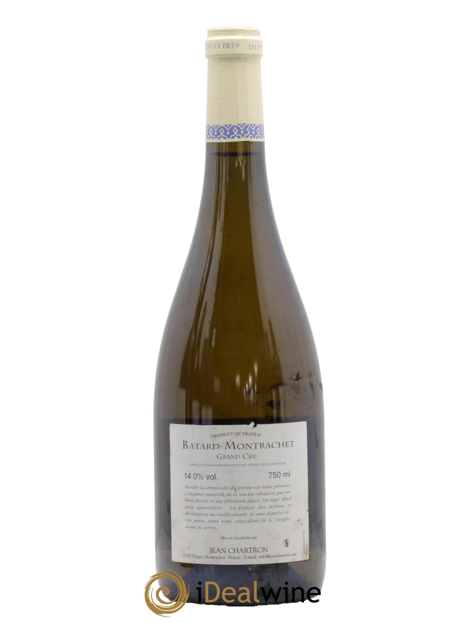 Bâtard-Montrachet Grand Cru Jean Chartron (Domaine) 2014 - Lot de 1 bouteille - 1