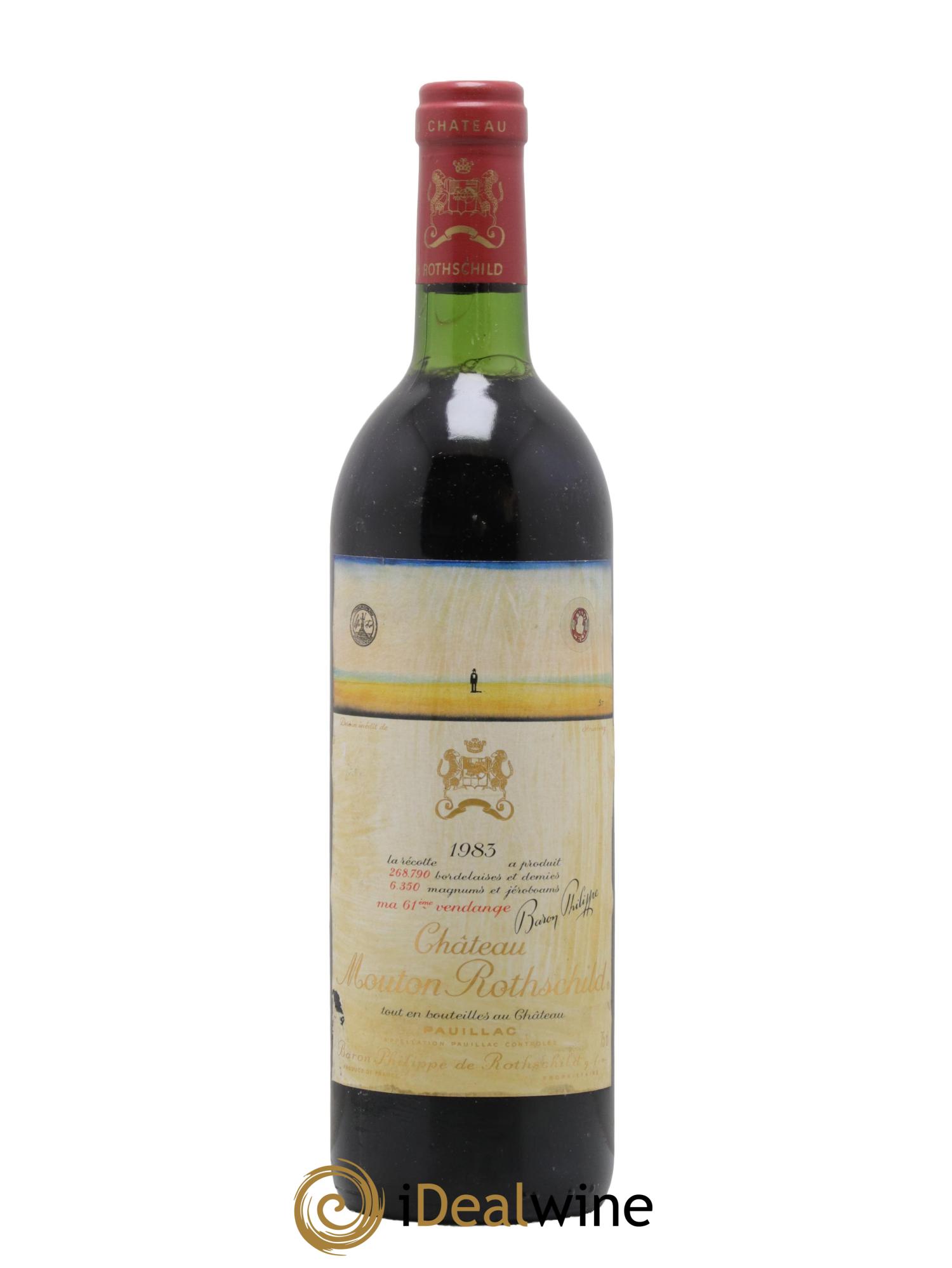 Château Mouton Rothschild 1er Grand Cru Classé 1983 - Lot de 1 bouteille - 0