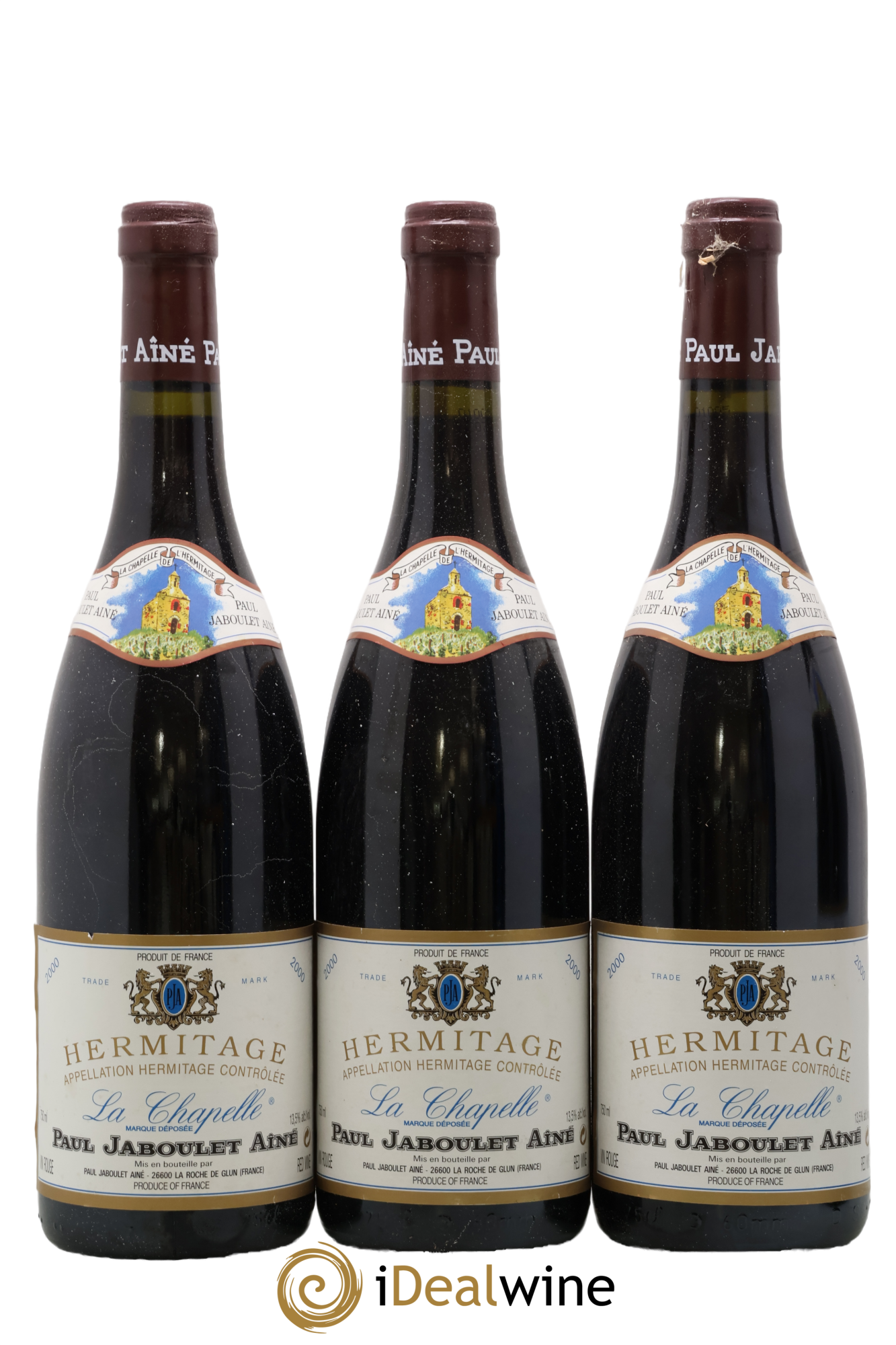 Hermitage La Chapelle Paul Jaboulet Ainé 2000 - Lotto di 3 bottiglie - 0