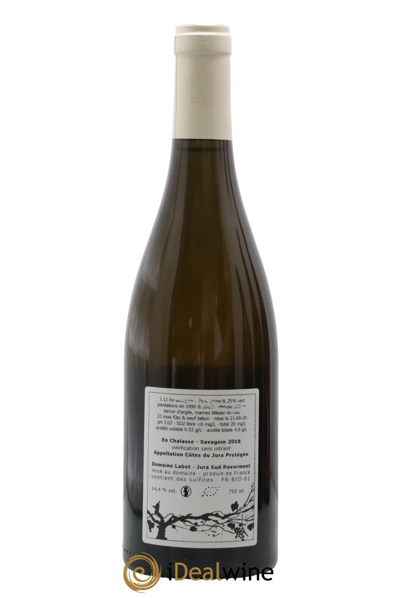 Côtes du Jura Fleur de Savagnin En Chalasse Romain - Julien - Charline Labet 2018 - Lot de 1 bouteille - 1