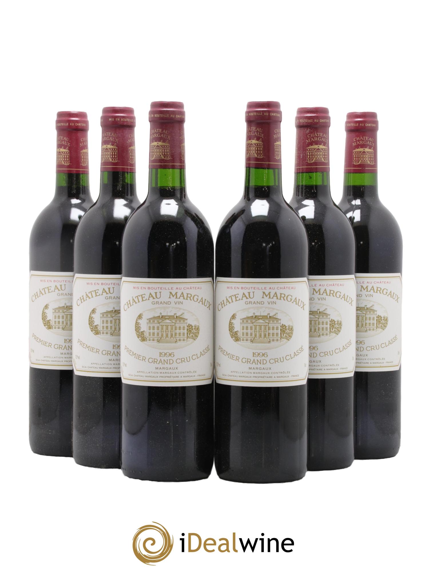 Château Margaux 1er Grand Cru Classé 1996 - Lot de 6 bouteilles - 0