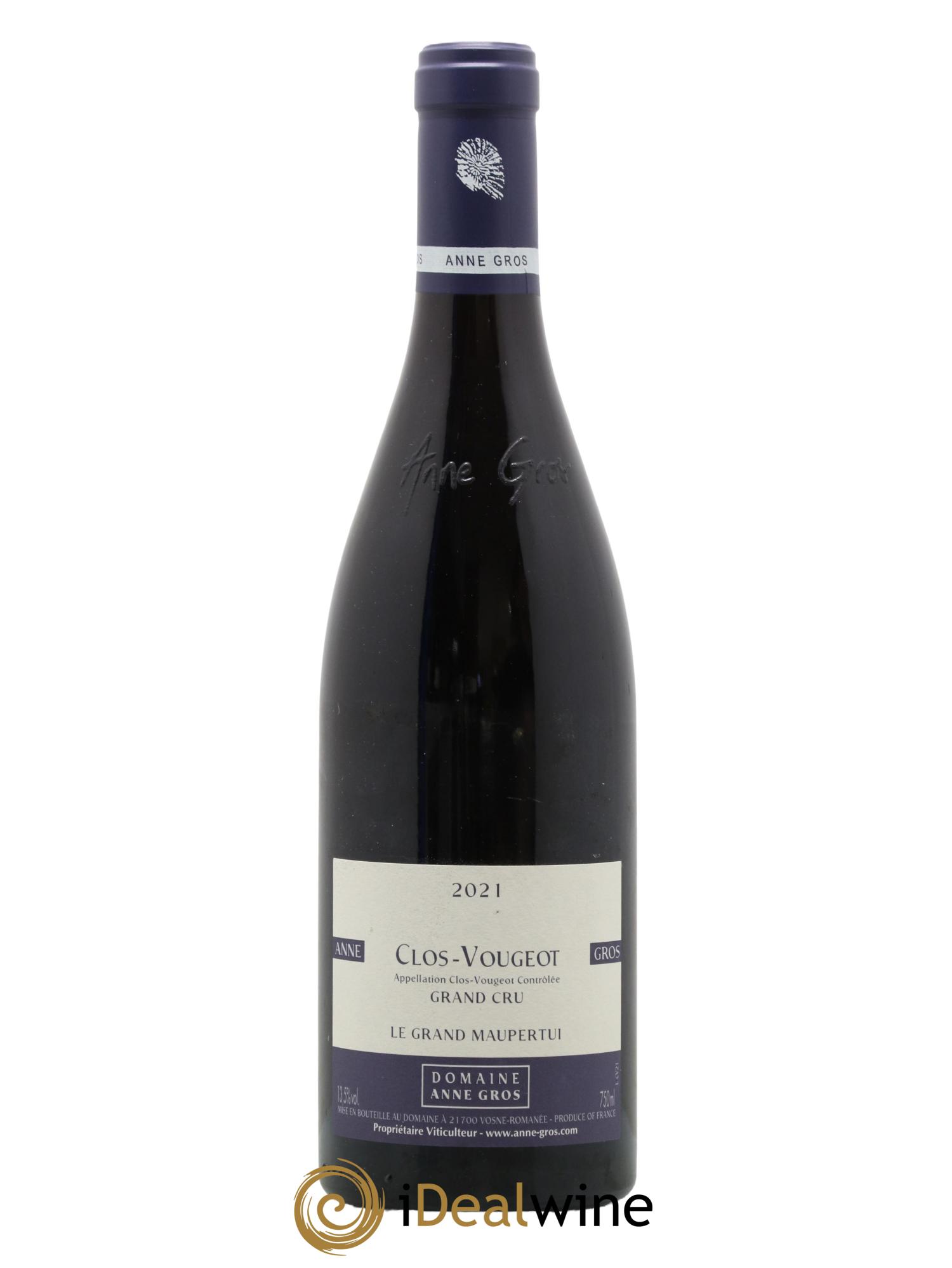Clos de Vougeot Grand Cru Le Grand Maupertui Anne Gros 2021 - Lot de 1 bouteille - 0