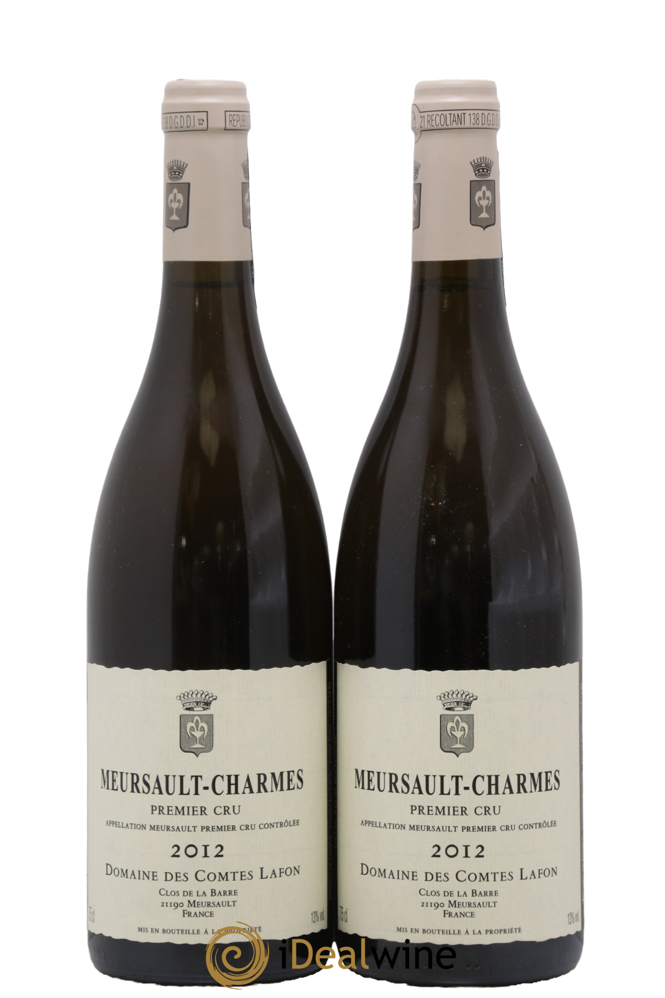 Meursault 1er Cru Charmes Comtes Lafon (Domaine des) 2012 - Lotto di 2 bottiglie - 0