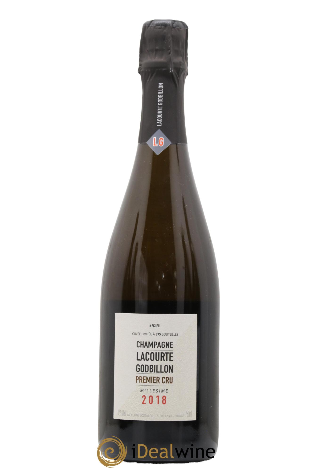 Champagne 1er cru Extra Brut Millésimé Lacourte Godbillon 2018 - Lot de 1 bouteille - 0