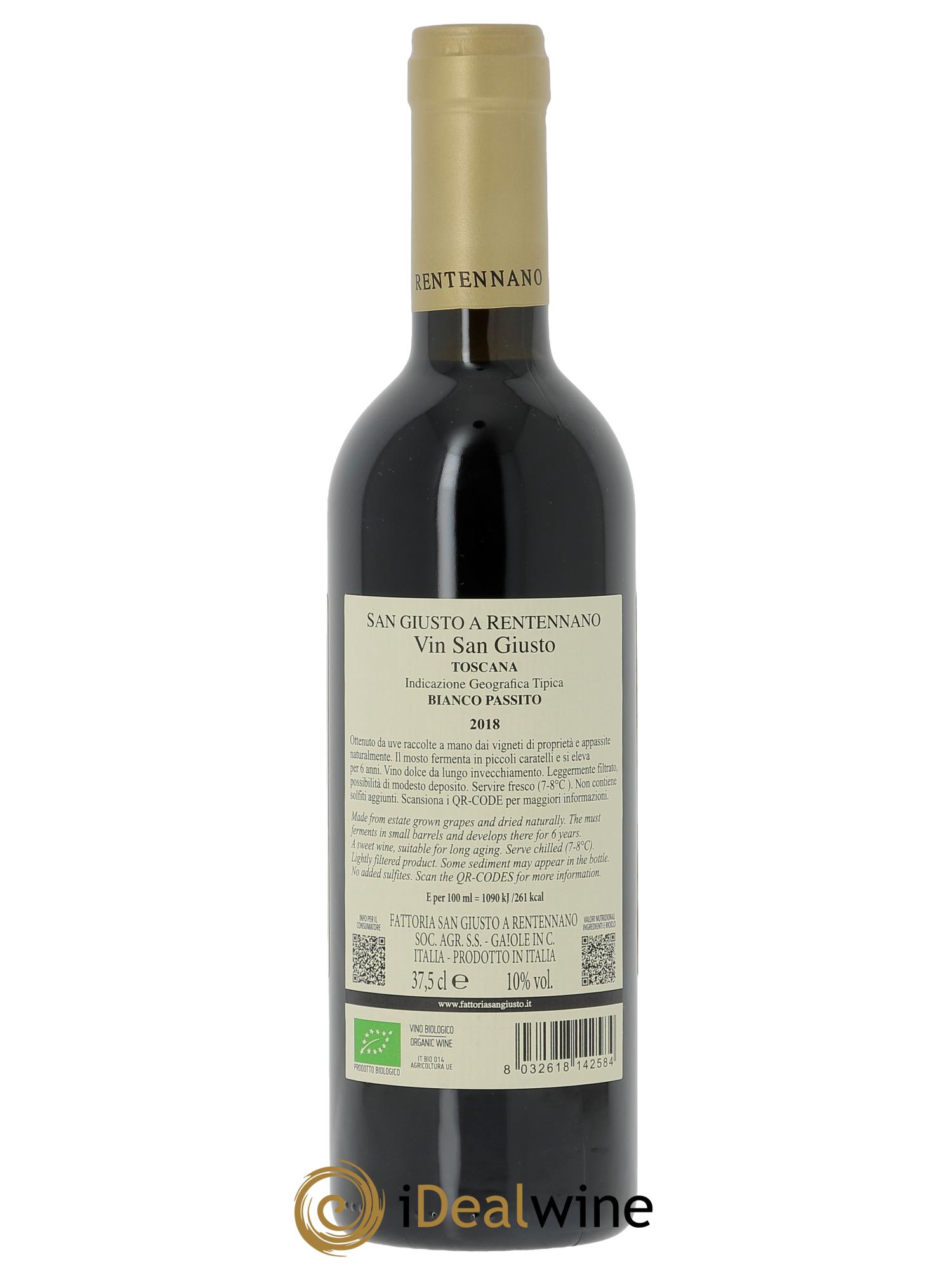 Toscana San Giusto A Rentennano Vin San Giusto Famille Martini di Cigala 2018 - Lot de 1 demi bouteille - 2