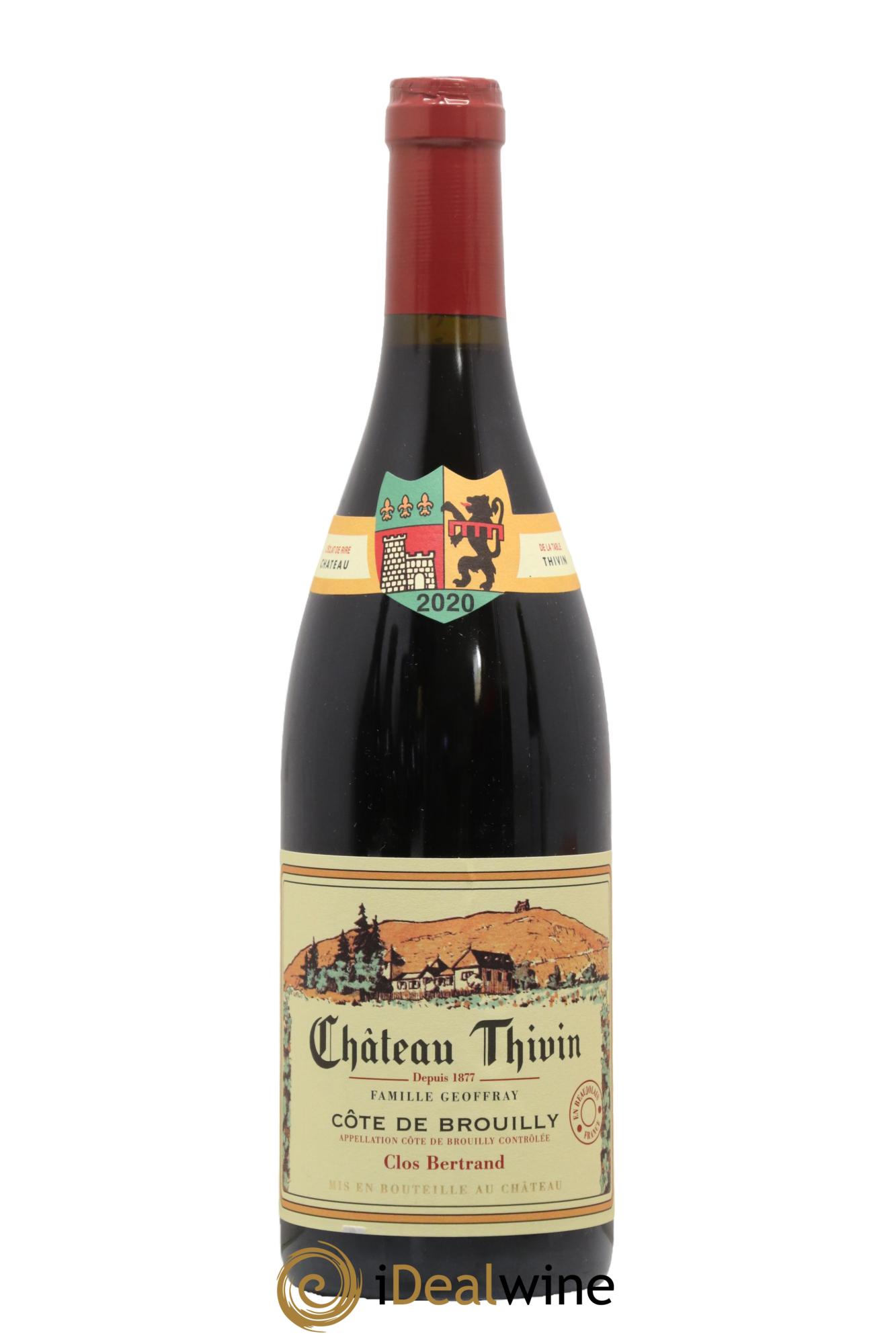 Côte de Brouilly Clos Bertrand Château Thivin 2020 - Lot de 1 bouteille - 0