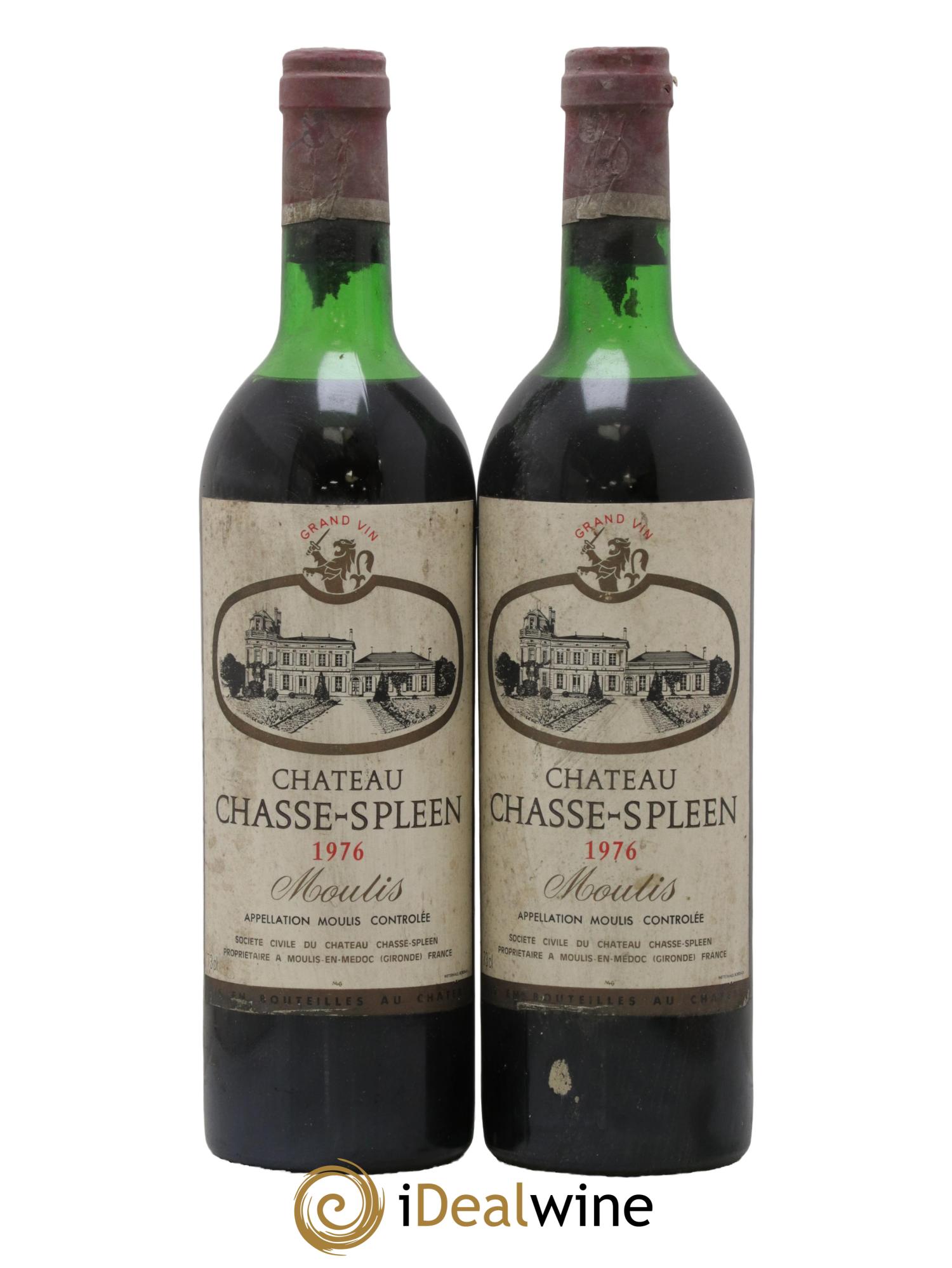 Château Chasse Spleen  1976 - Lot of 2 bottles - 0