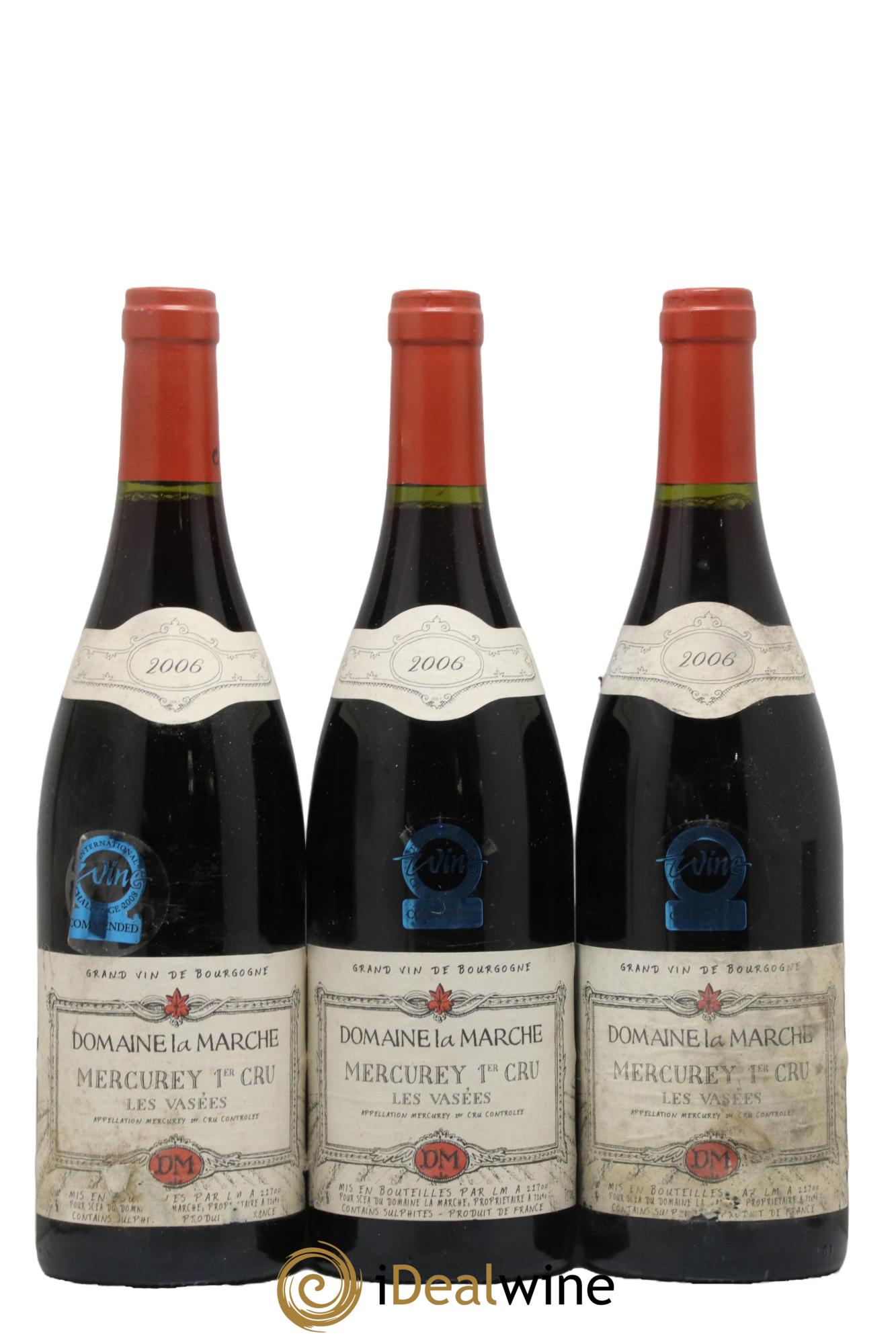 Mercurey 1er Cru Les Vasées Domaine de la Marche 2006 - Posten von 3 Flaschen - 0