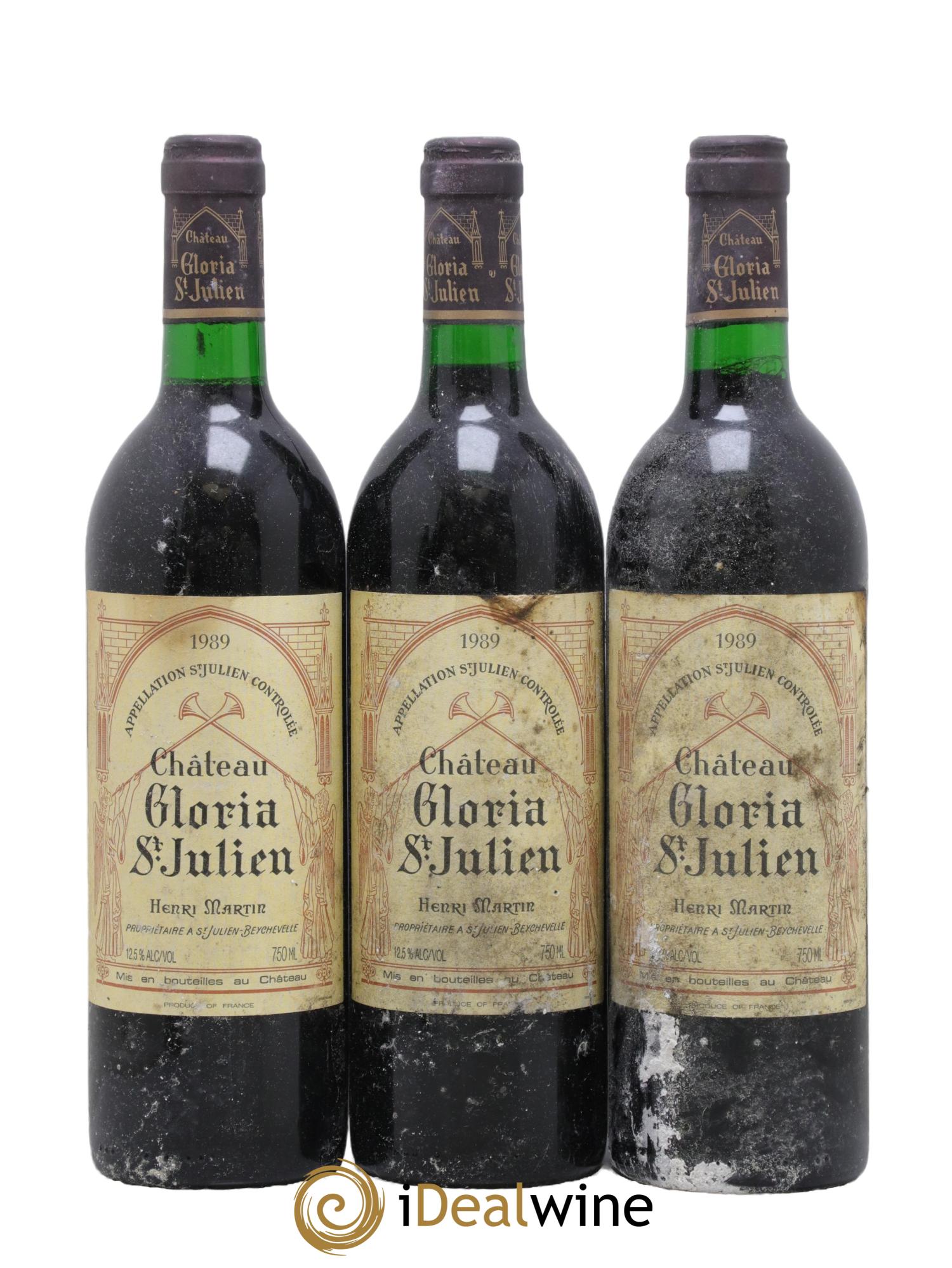 Château Gloria 1989 - Lotto di 3 bottiglie - 0