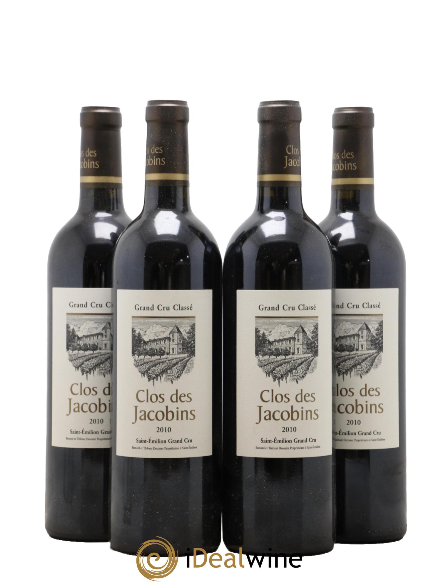 Château Clos des Jacobins Grand Cru Classé 2010 - Lotto di 4 bottiglie - 0