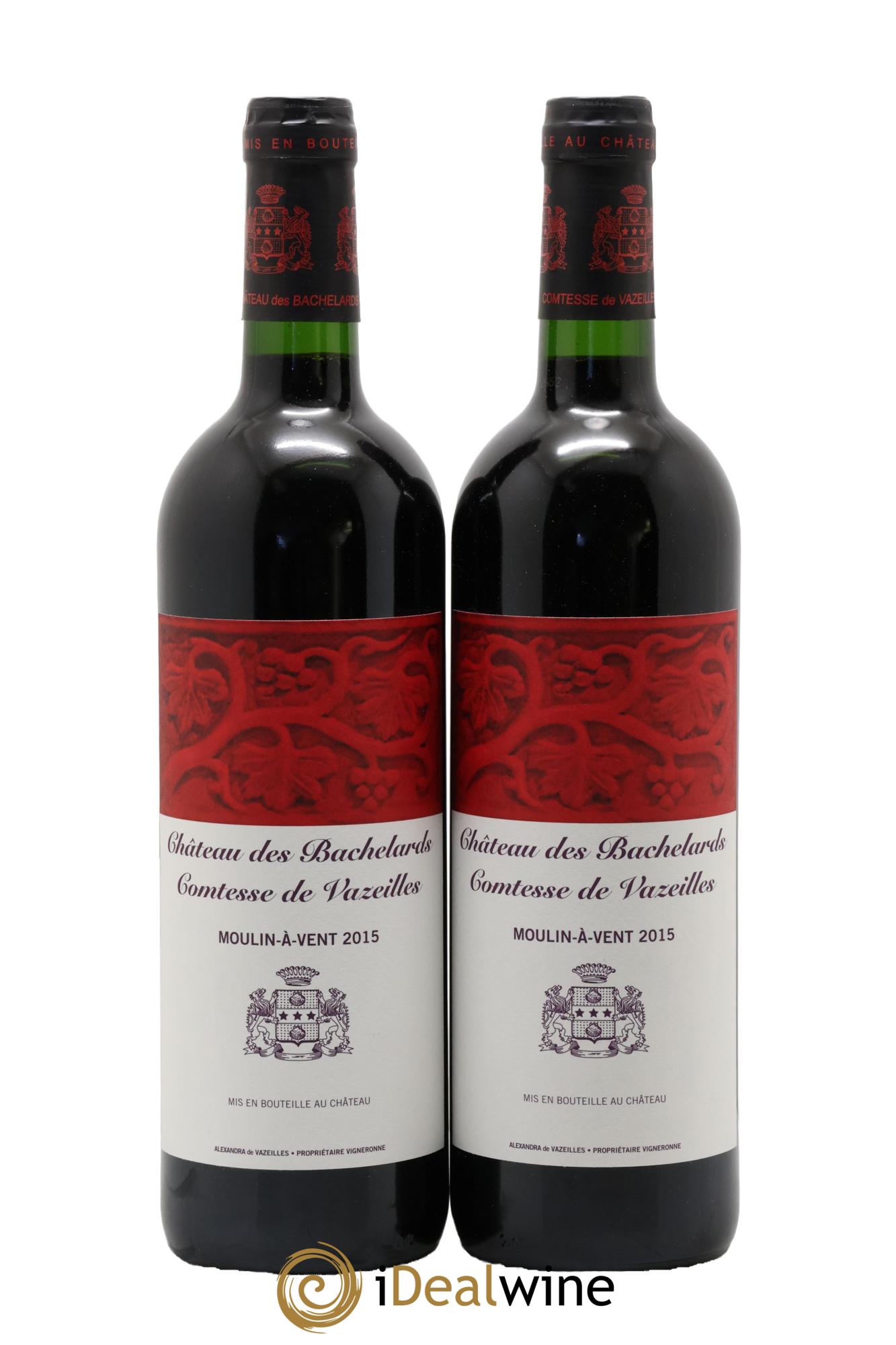 Moulin à Vent Château des Bachelards Comtesse De Vazeilles 2015 - Lotto di 2 bottiglie - 0