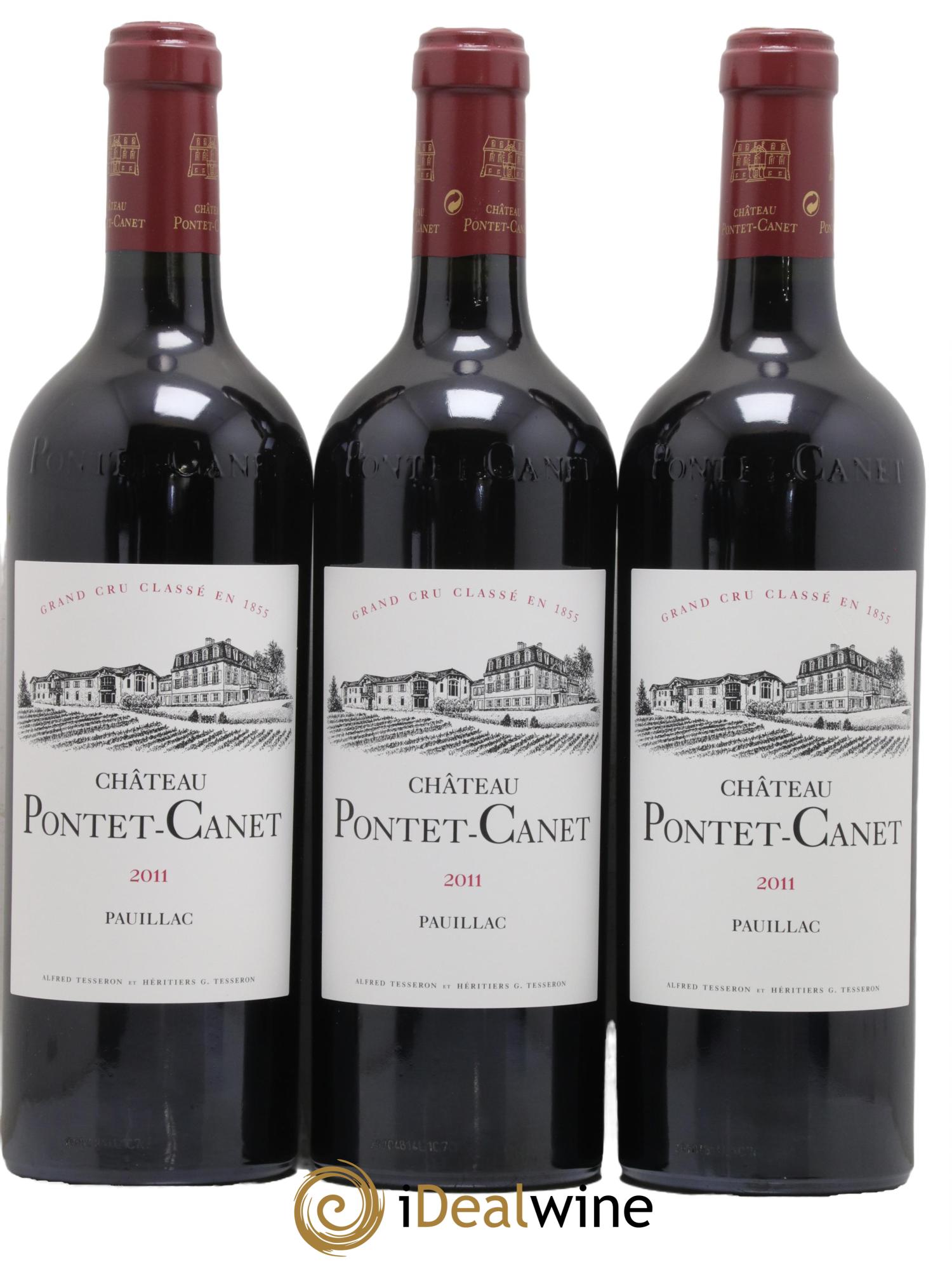 Château Pontet Canet 5ème Grand Cru Classé 2011 - Lot de 6 bouteilles - 1
