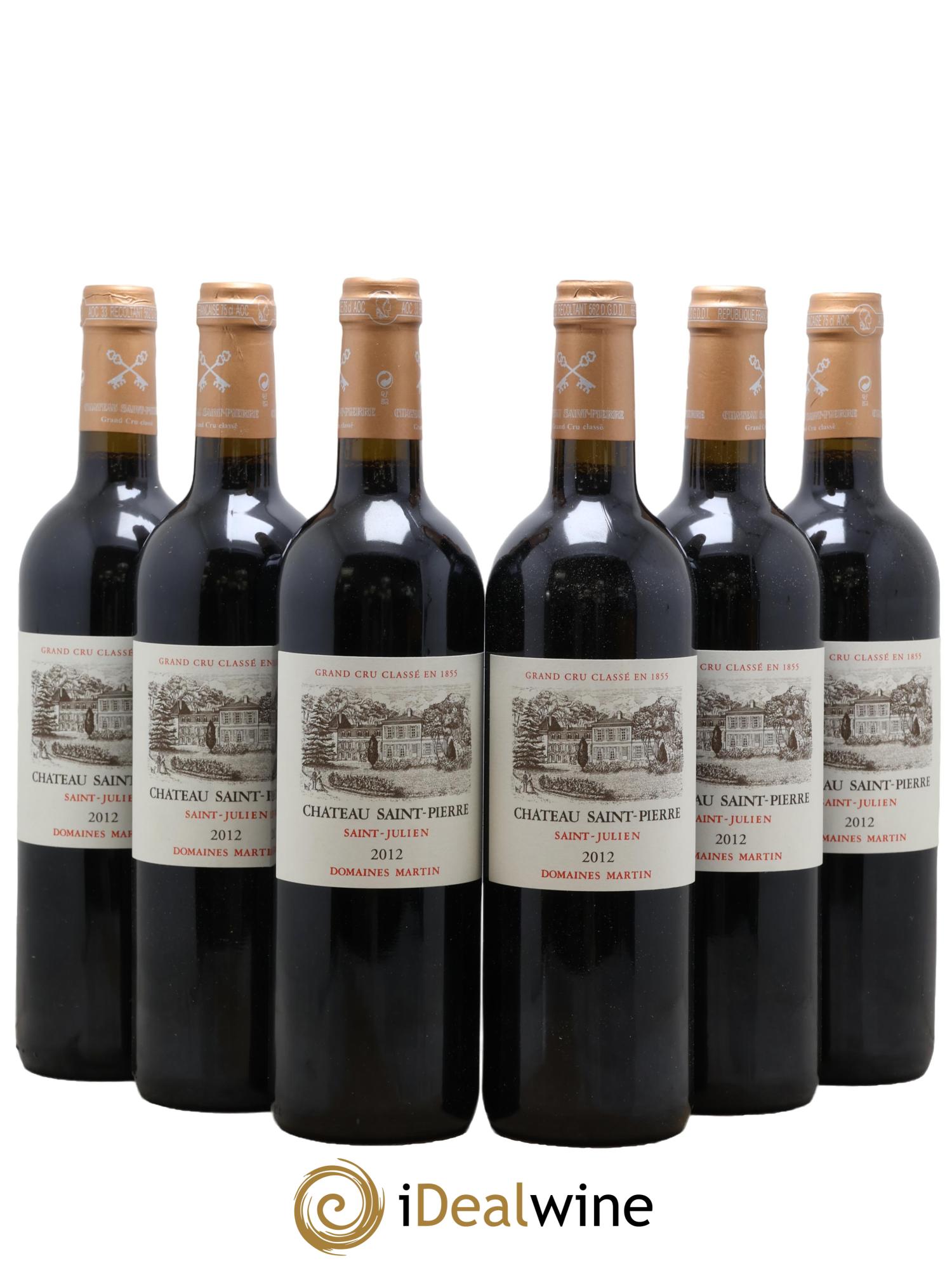 Château Saint-Pierre 4ème Grand Cru Classé 2012 - Lotto di 6 bottiglie - 0