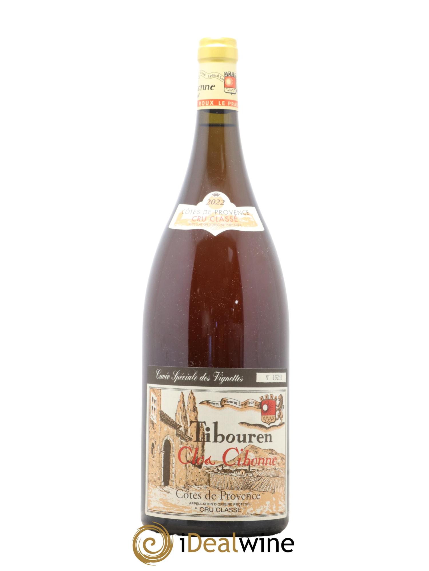 Côtes de Provence Clos Cibonne Tibouren Cuvée Spéciale des Vignettes 2022 - Lot de 1 magnum - 0