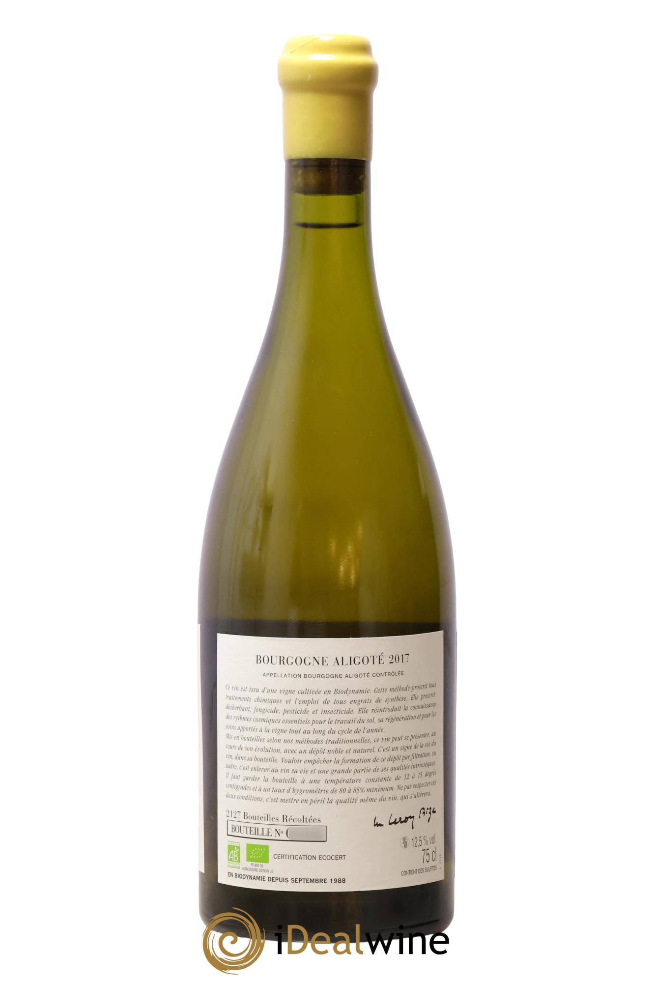 Bourgogne Aligoté Sous Chatelet d'Auvenay (Domaine) 2017 - Lot of 1 bottle - 1