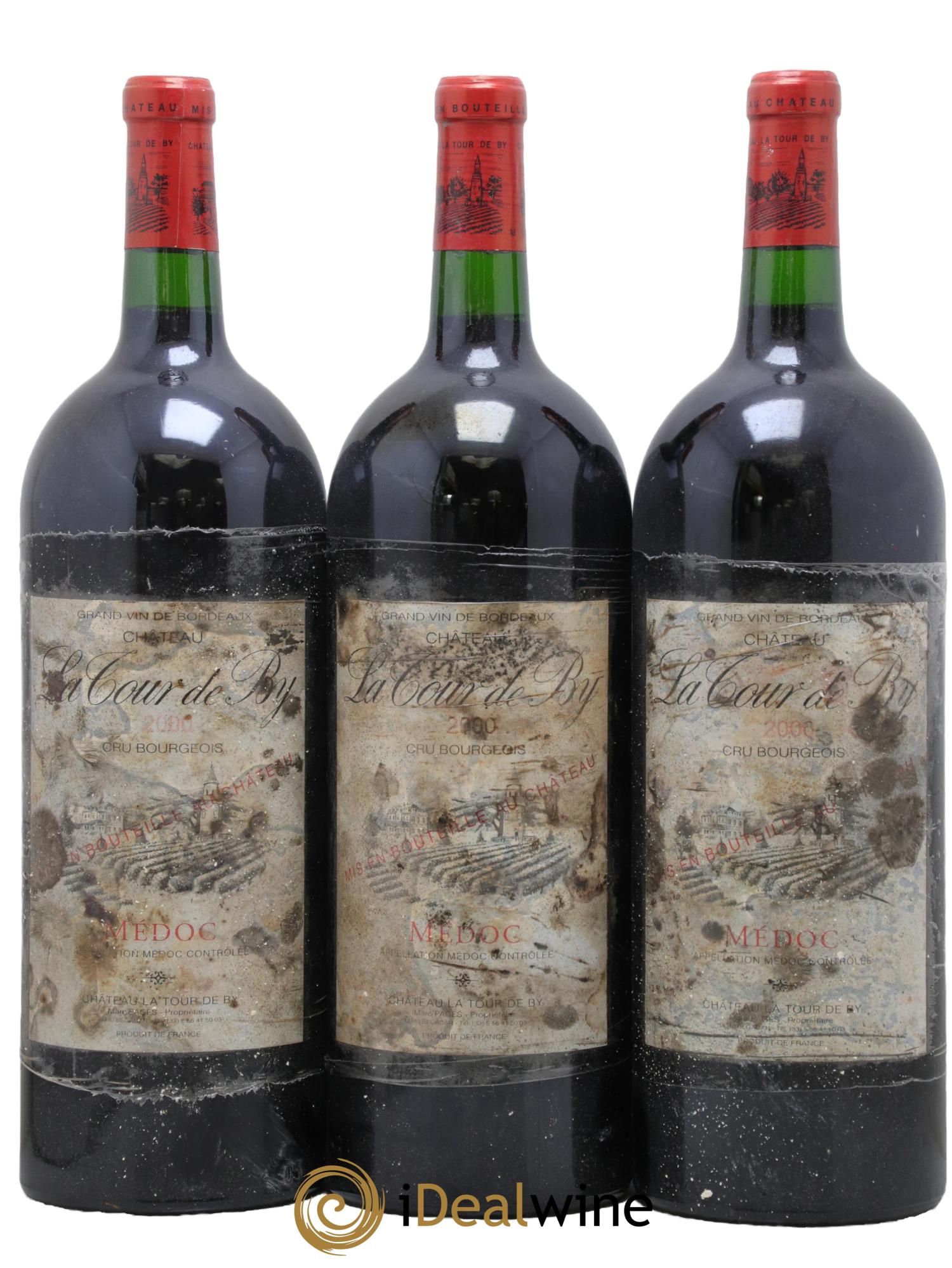 Château La Tour de By Cru Bourgeois 2000 - Lot de 3 magnums - 0