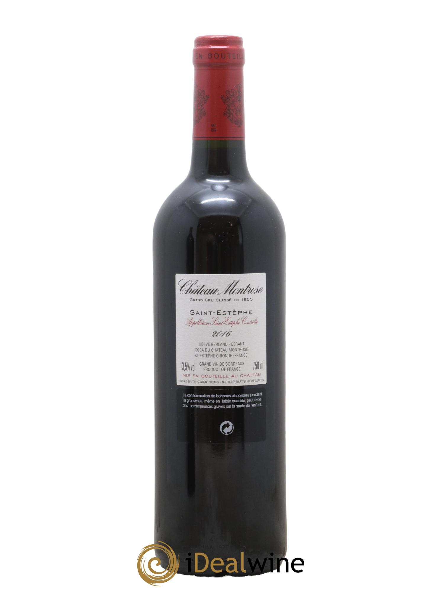 Château Montrose 2ème Grand Cru Classé 2016 - Lot de 1 bouteille - 1