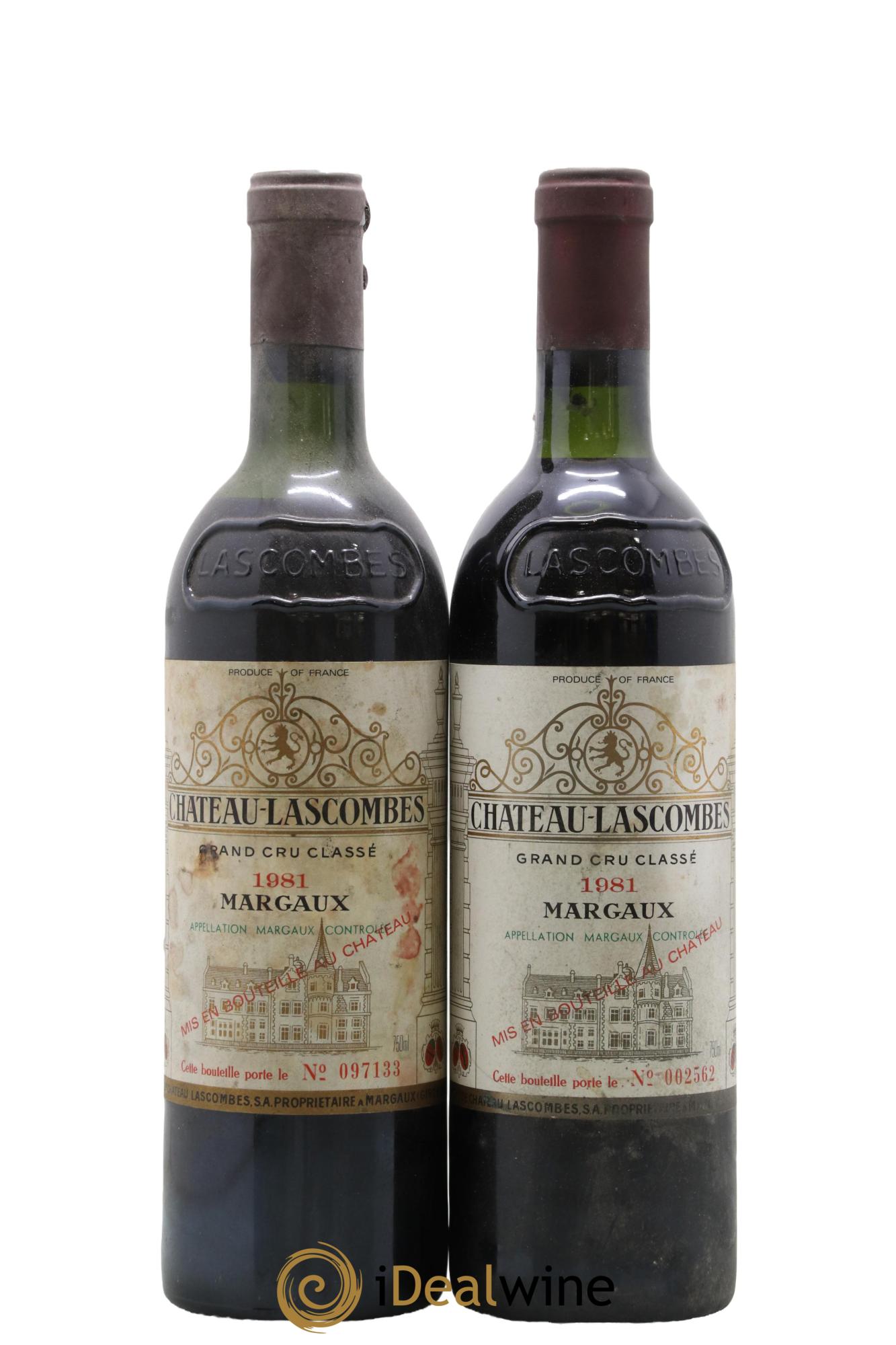 Château Lascombes 2ème Grand Cru Classé 1981 - Lot de 2 bouteilles - 0