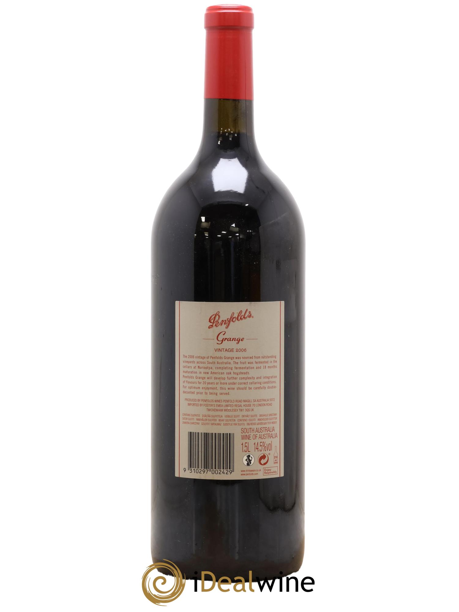 South Australia Penfolds Wines Grange 2006 - Lot de 1 magnum - 1