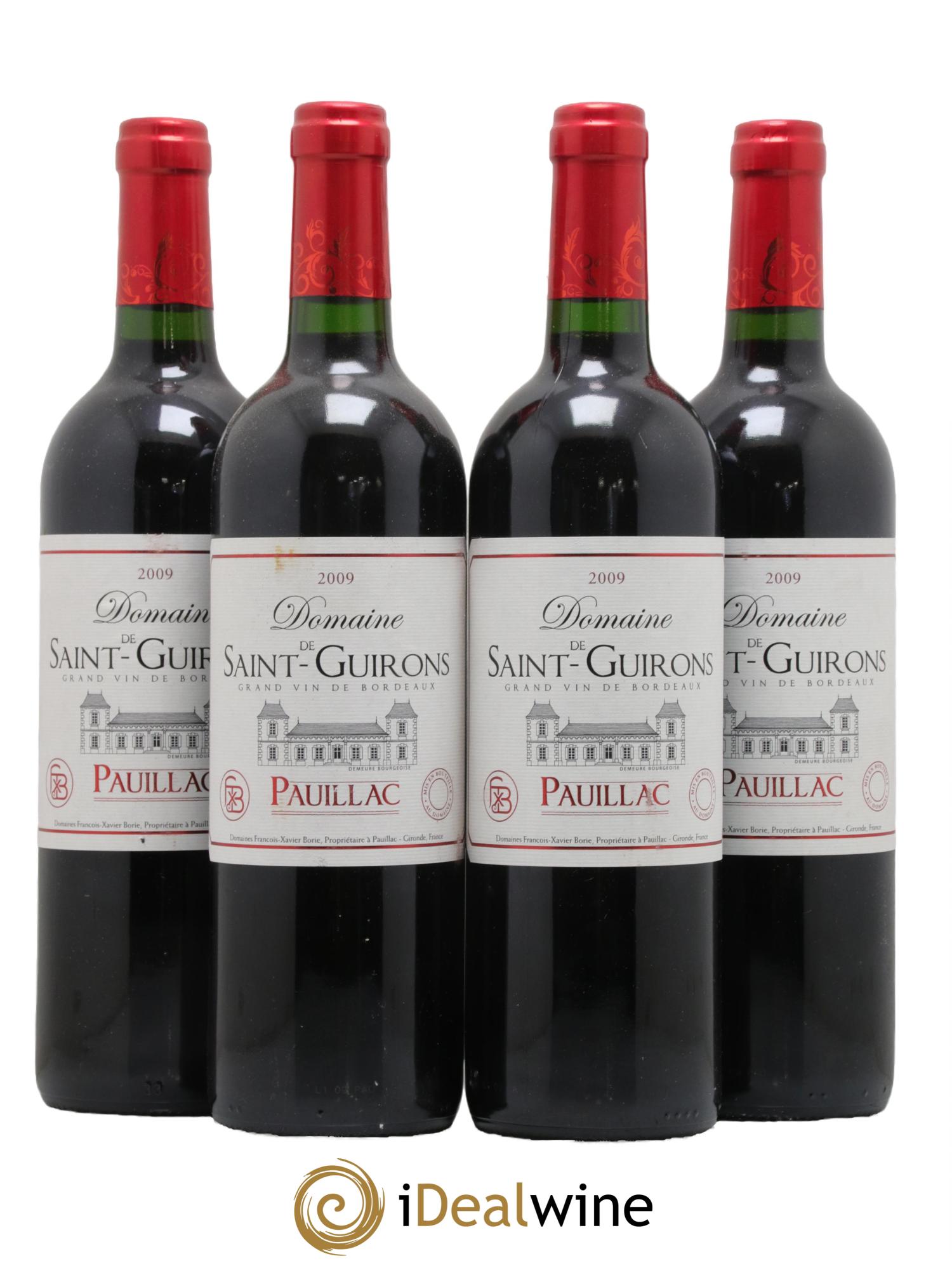 Pauillac Domaine de Saint Guiron 2009 - Lot de 4 bouteilles - 0
