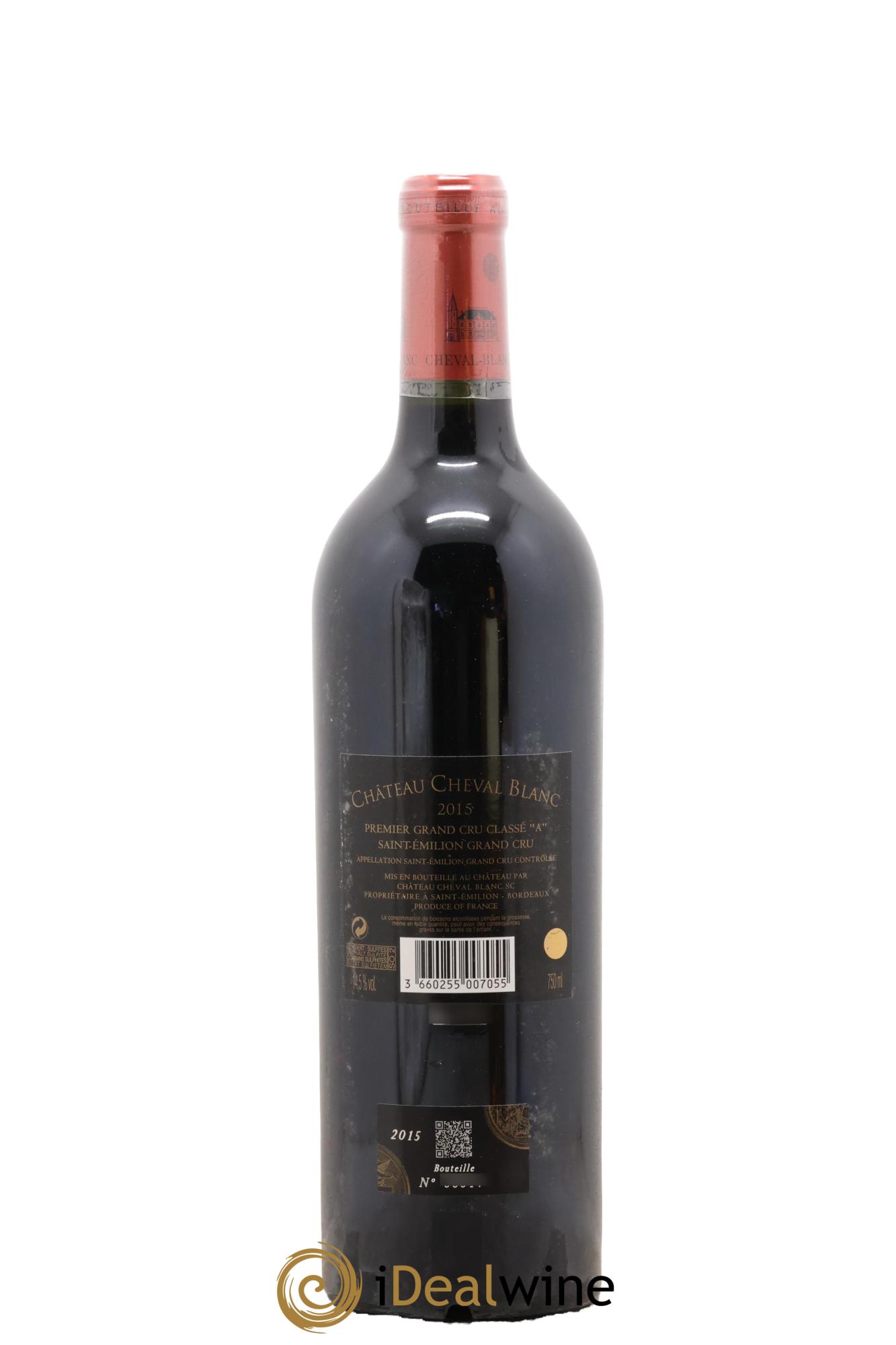 Château Cheval Blanc 1er Grand Cru Classé A 2015 - Lot de 1 bouteille - 1