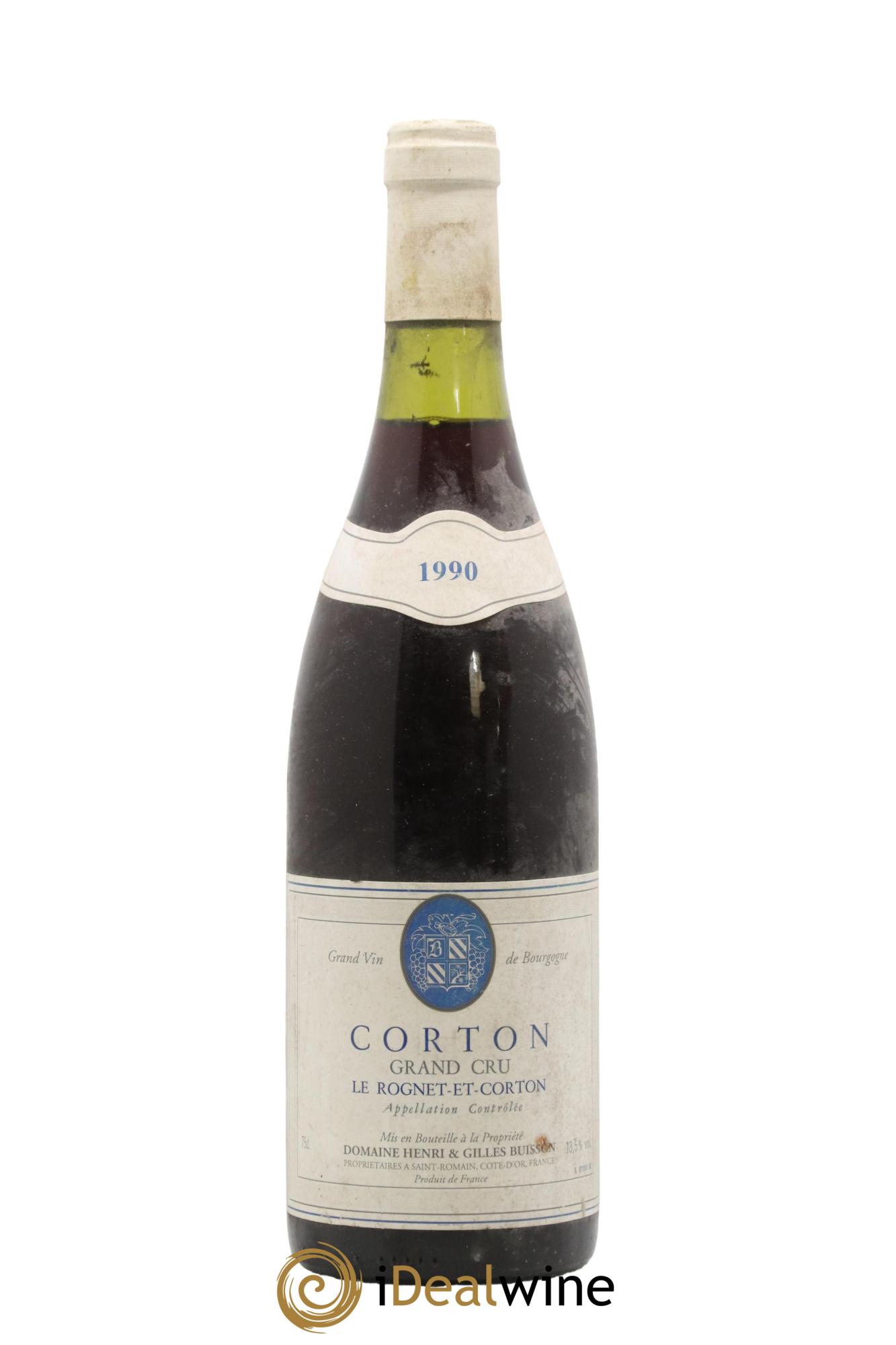 Corton Grand Cru Le Rognet-et-Corton Henri et Gilles Buisson (Domaine) 1990 - Lot de 1 bouteille - 0