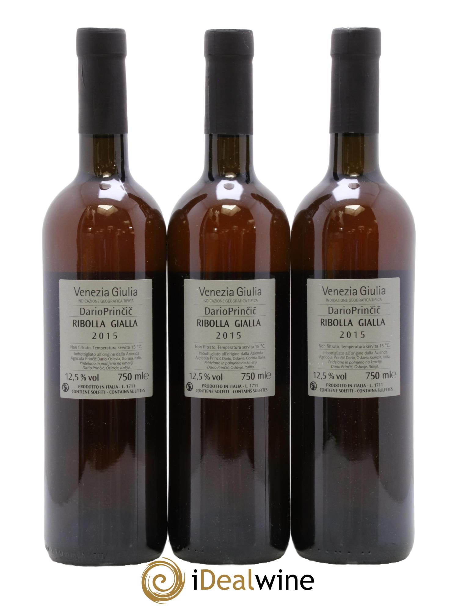 IGT Venezia Giulia Ribolla Gialla Princic 2015 - Lotto di 3 bottiglie - 1