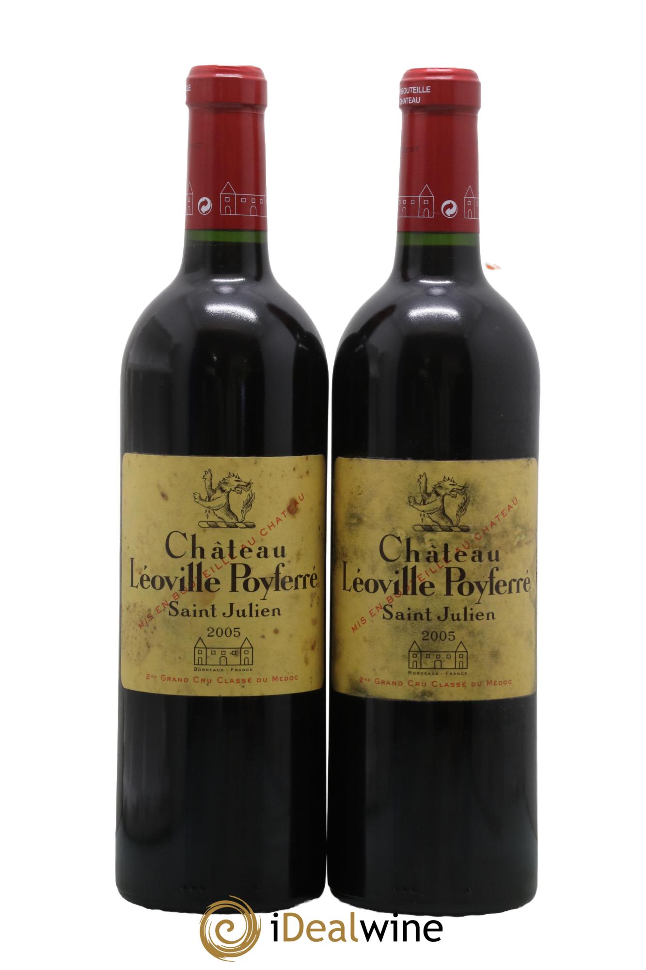 Château Léoville Poyferré 2ème Grand Cru Classé 2005 - Lotto di 2 bottiglie - 0