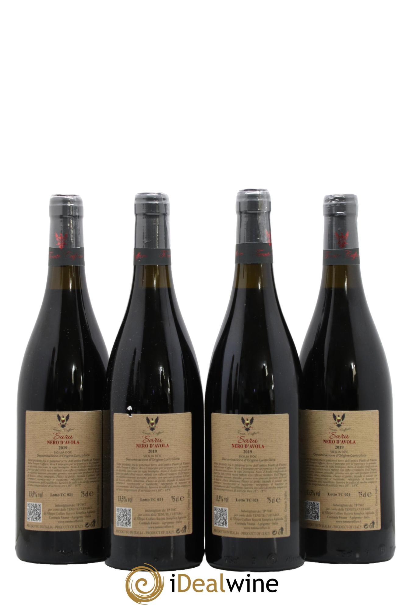IGT Sicile Saru Nero D'Avola Tenute Cuffare 2019 - Lot de 4 bouteilles - 1