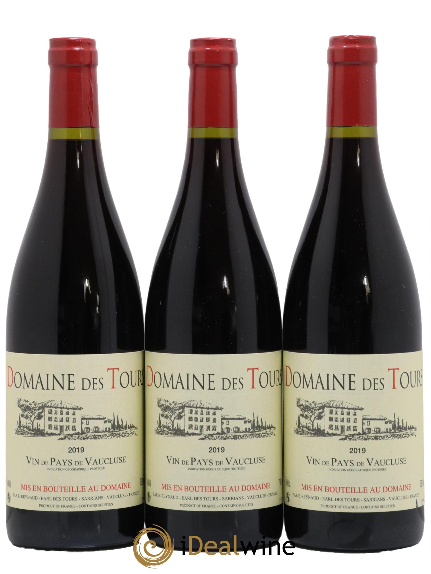 Vaucluse (Vin de Pays de Vaucluse) Domaine des Tours Emmanuel Reynaud 2019 - Lot de 3 bouteilles - 0