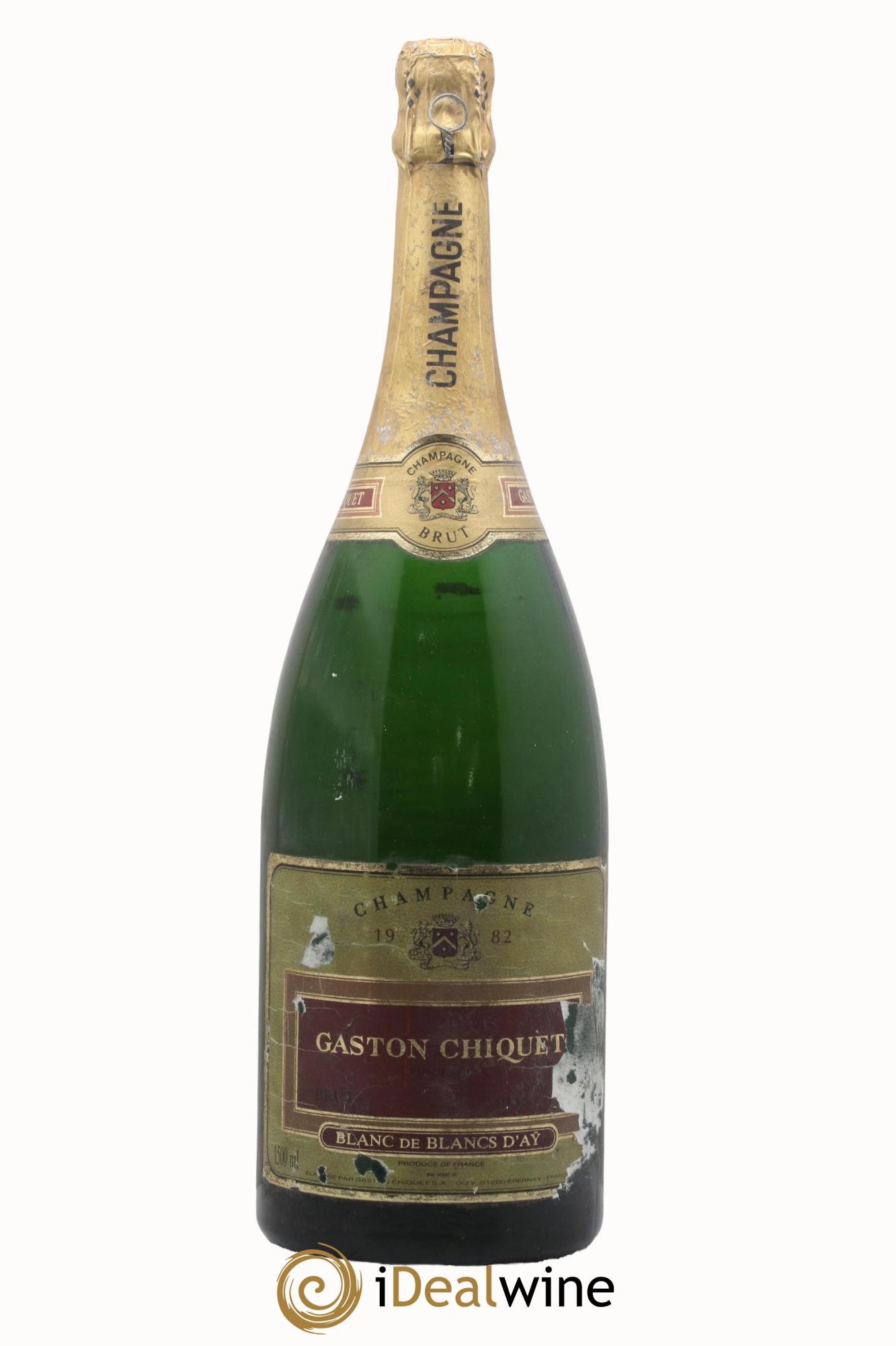 Champagne Blanc De Blancs Vintage D'Ay Gaston Chiquet 1982 - Lotto di 1 magnum - 0