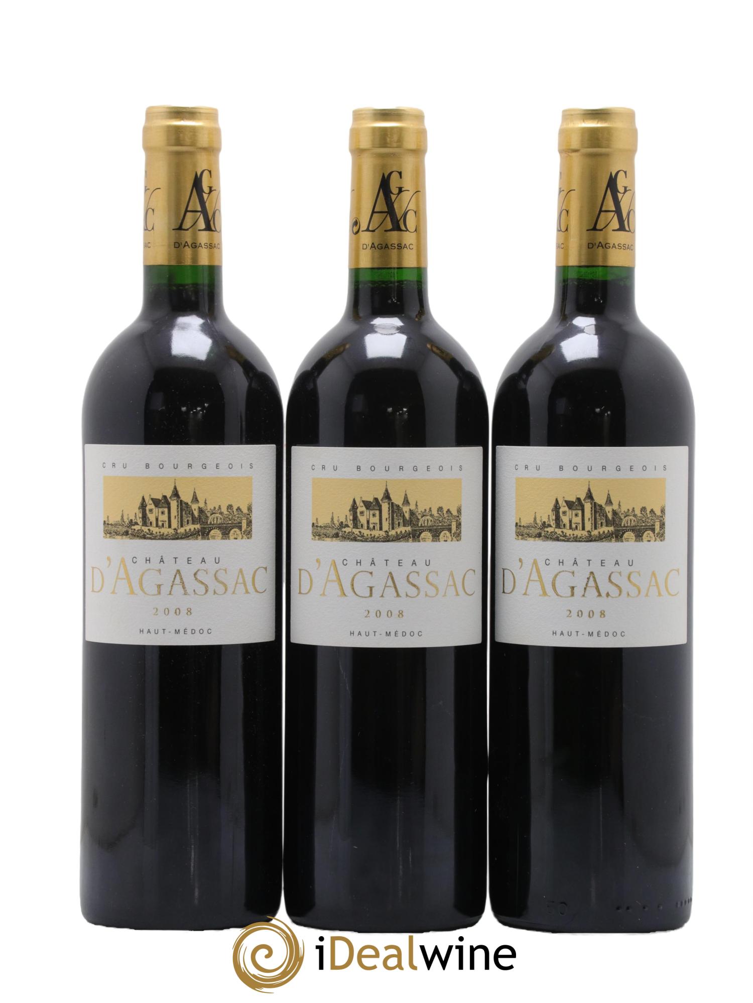 Château d' Agassac Cru Bourgeois 2008 - Lot de 6 bouteilles - 1