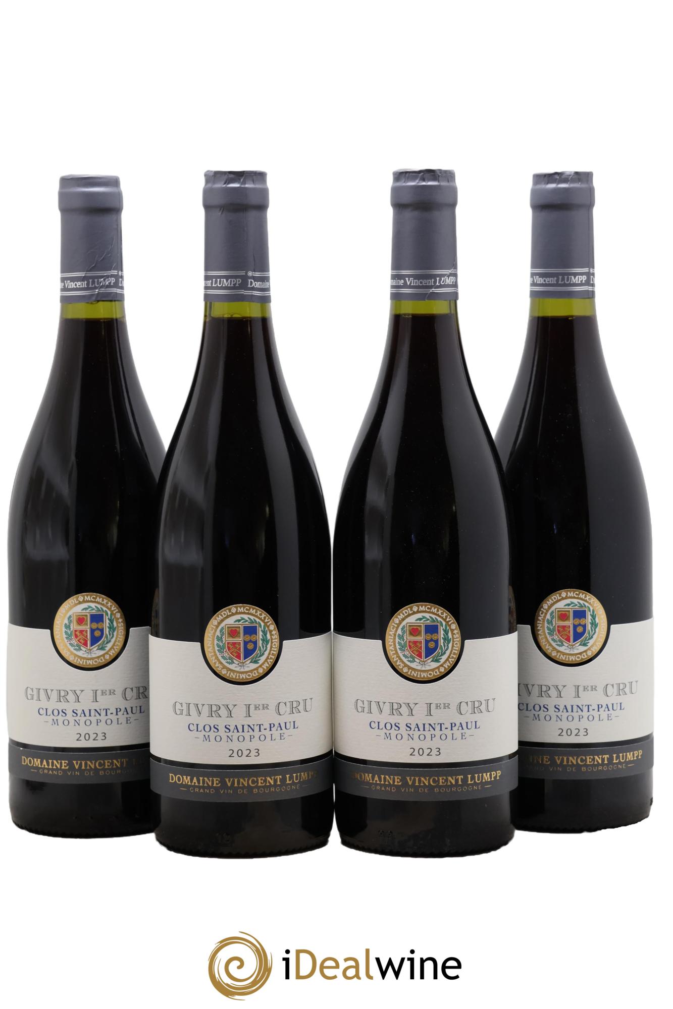 Givry 1er Cru Clos Saint-Paul Vincent Lumpp 2023 - Lot of 4 bottles - 0