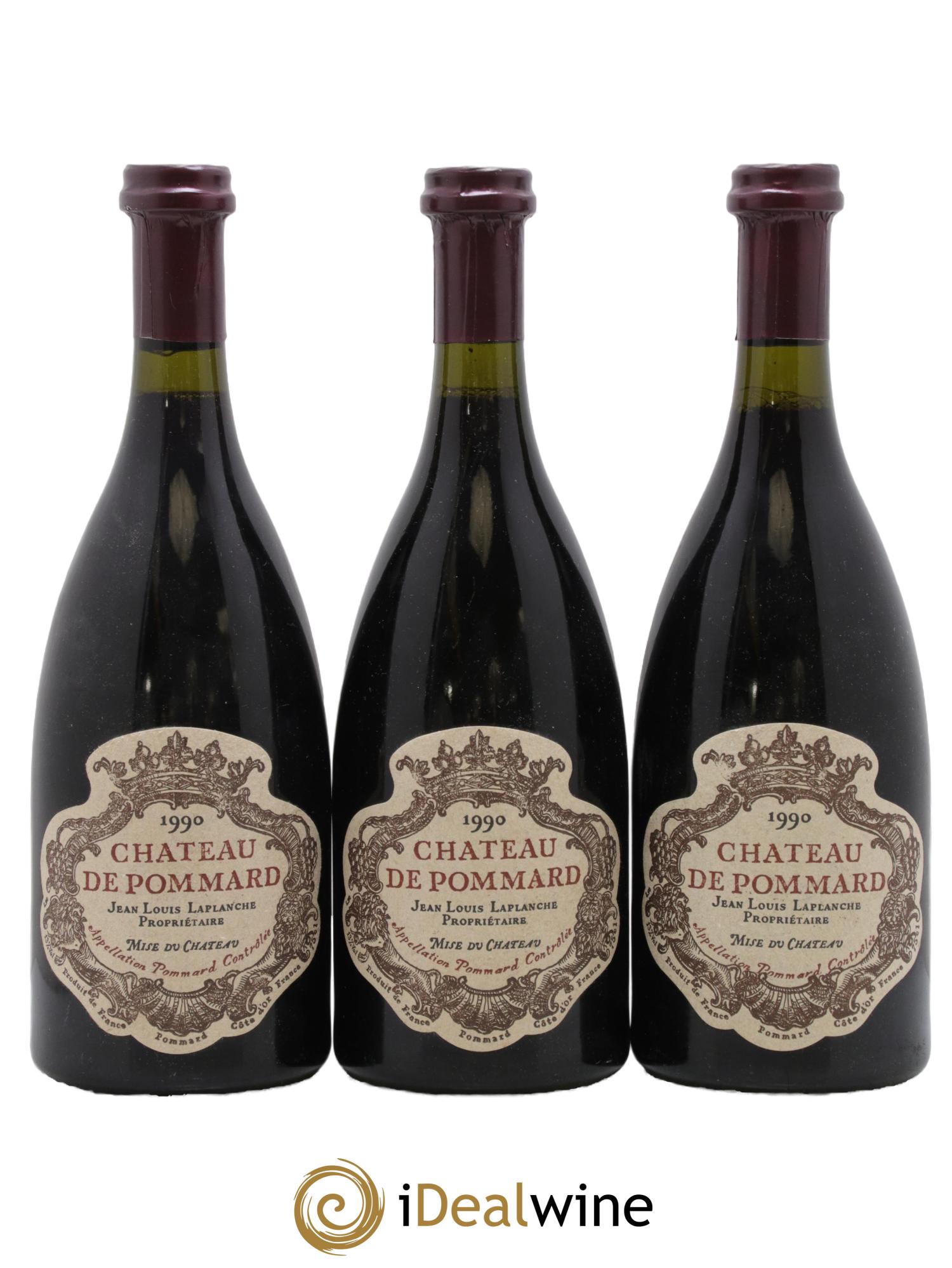 Pommard Château de Pommard 1990 - Lot de 3 bouteilles - 0