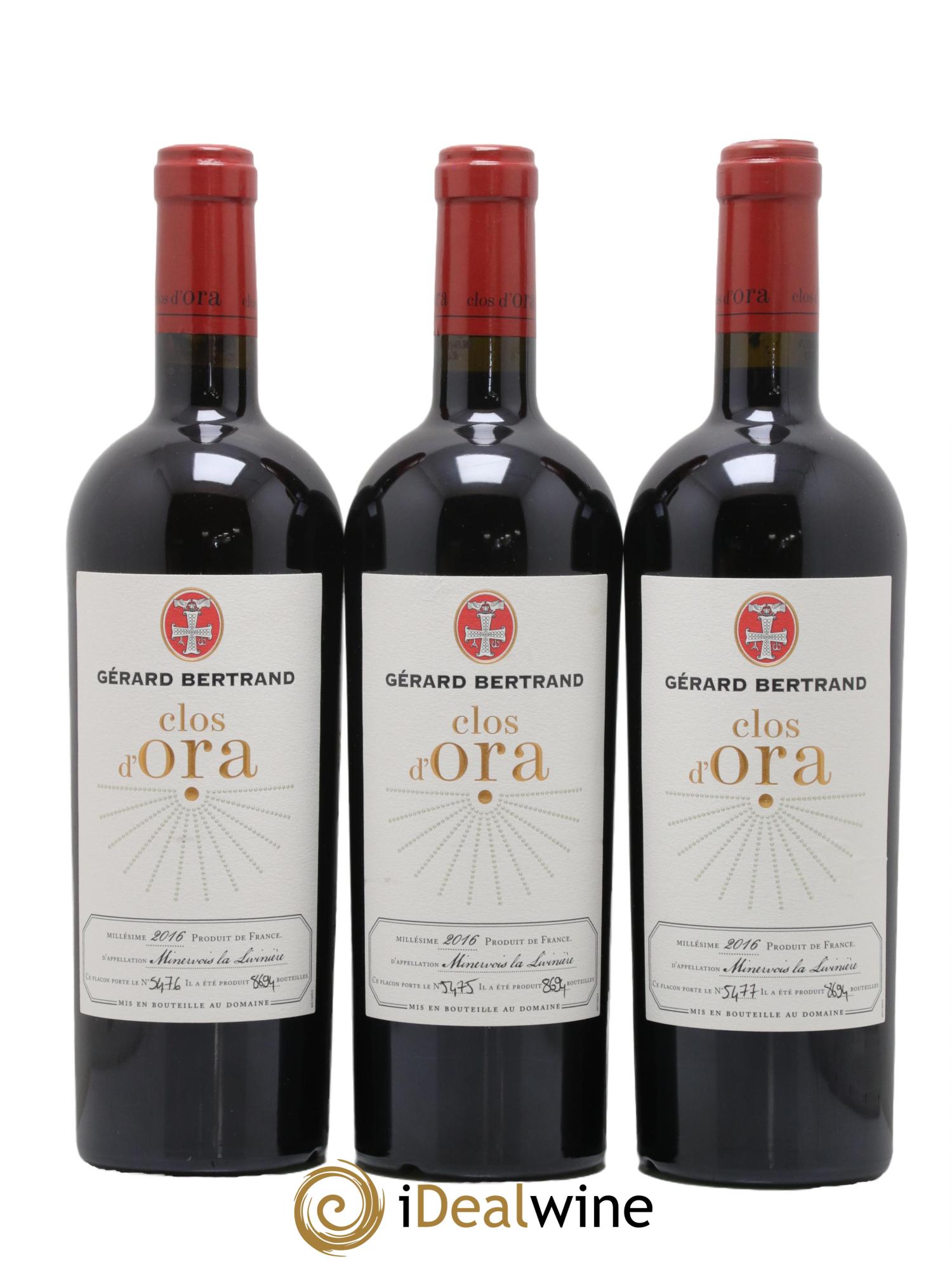 Minervois La Livinière Clos d'Ora Gérard Bertrand 2016 - Lot de 3 bouteilles - 0