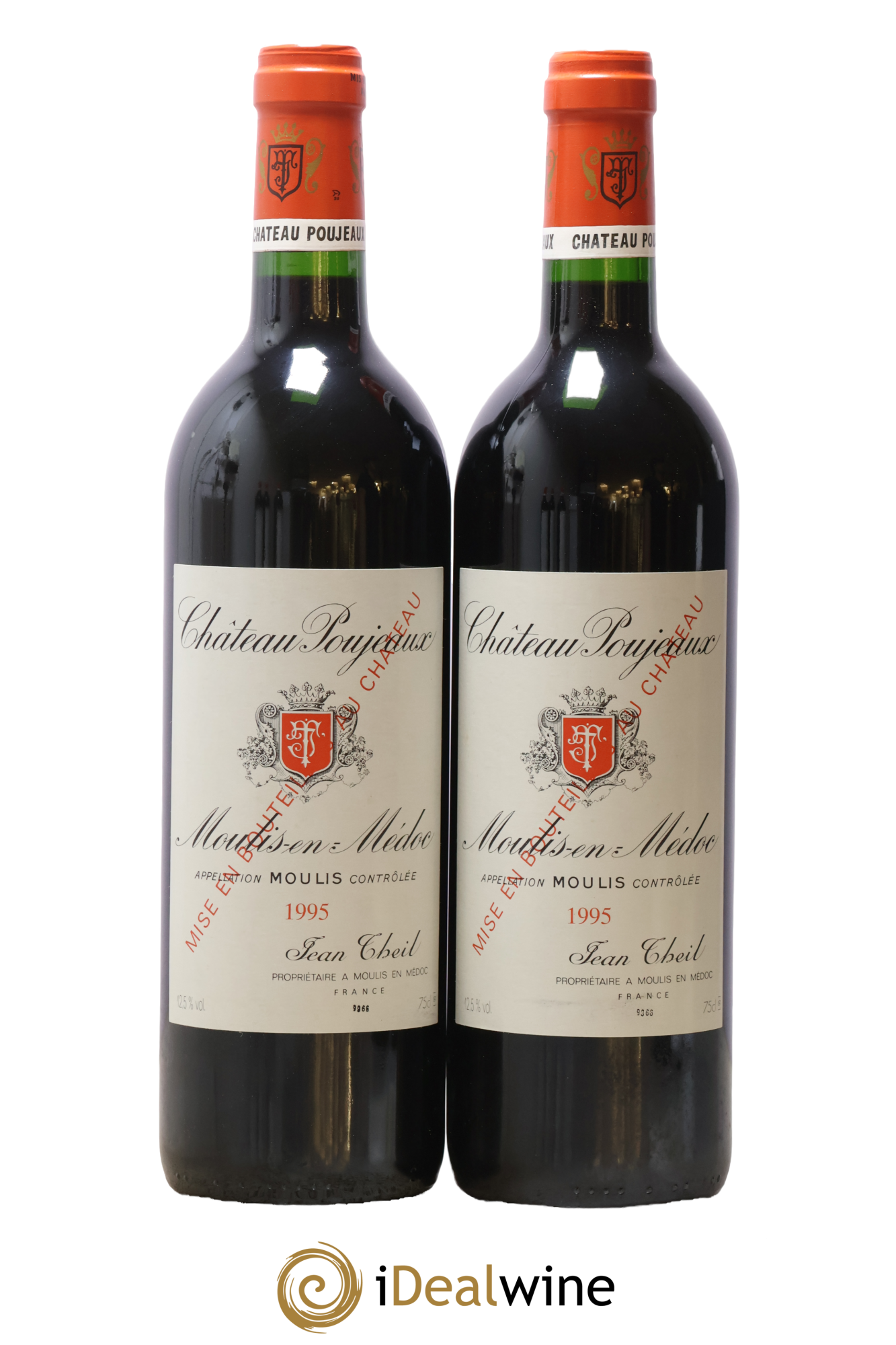Château Poujeaux 1995 - Lot of 2 bottles - 0