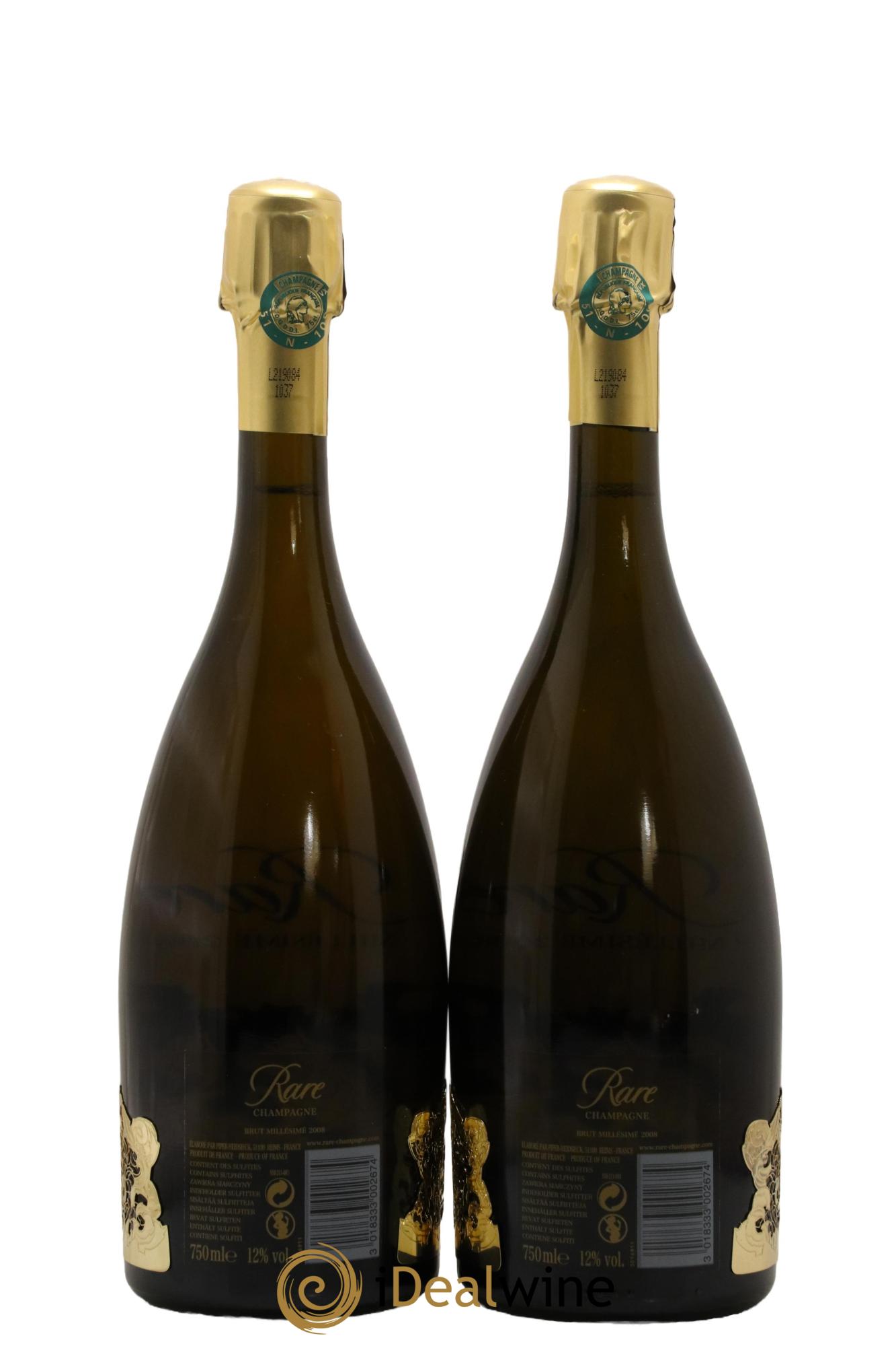 Rare Piper Heidsieck 2008 - Lot of 2 bottles - 1
