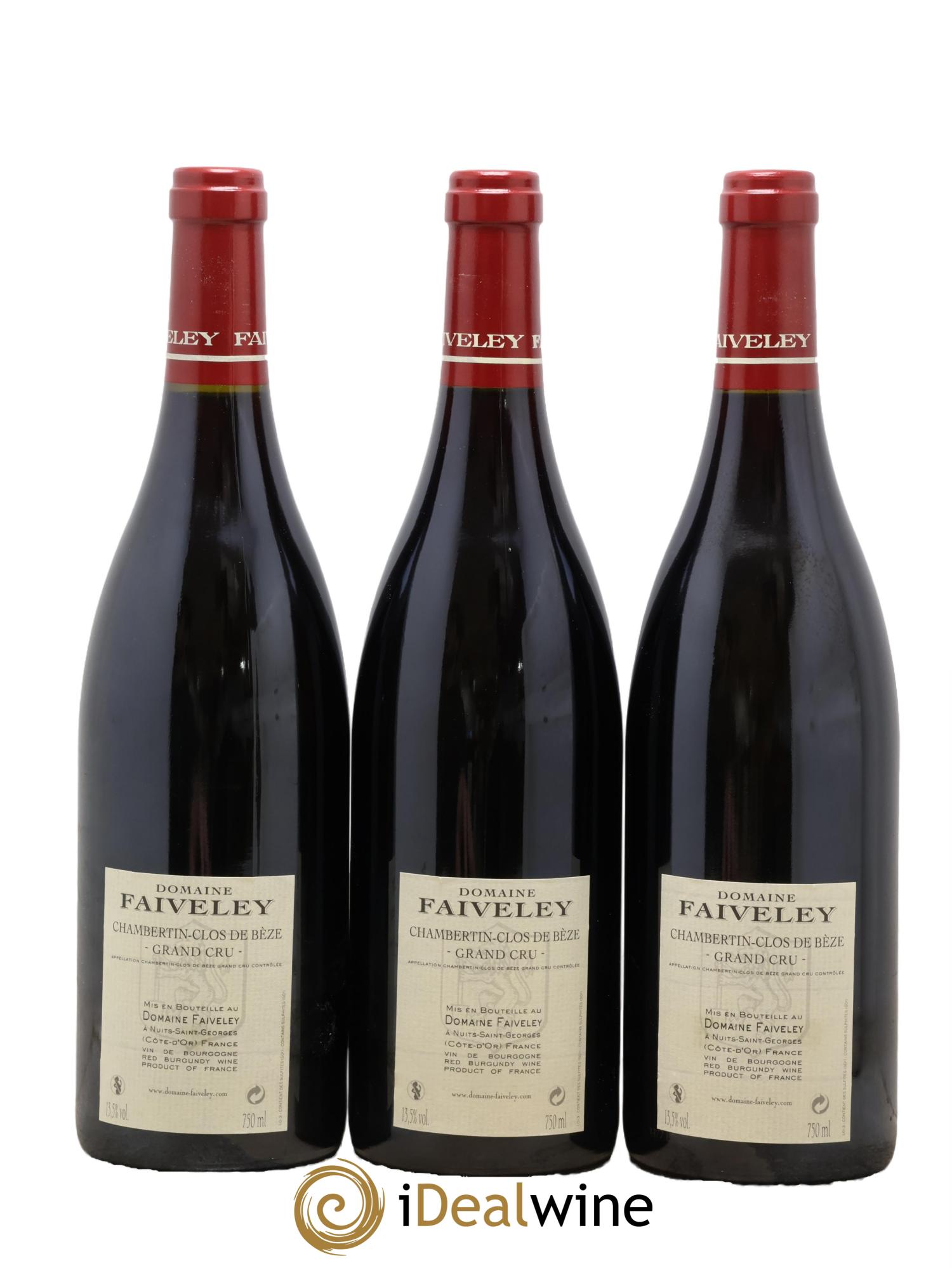 Chambertin Clos de Bèze Grand Cru Faiveley 2012 - Lot of 3 bottles - 1