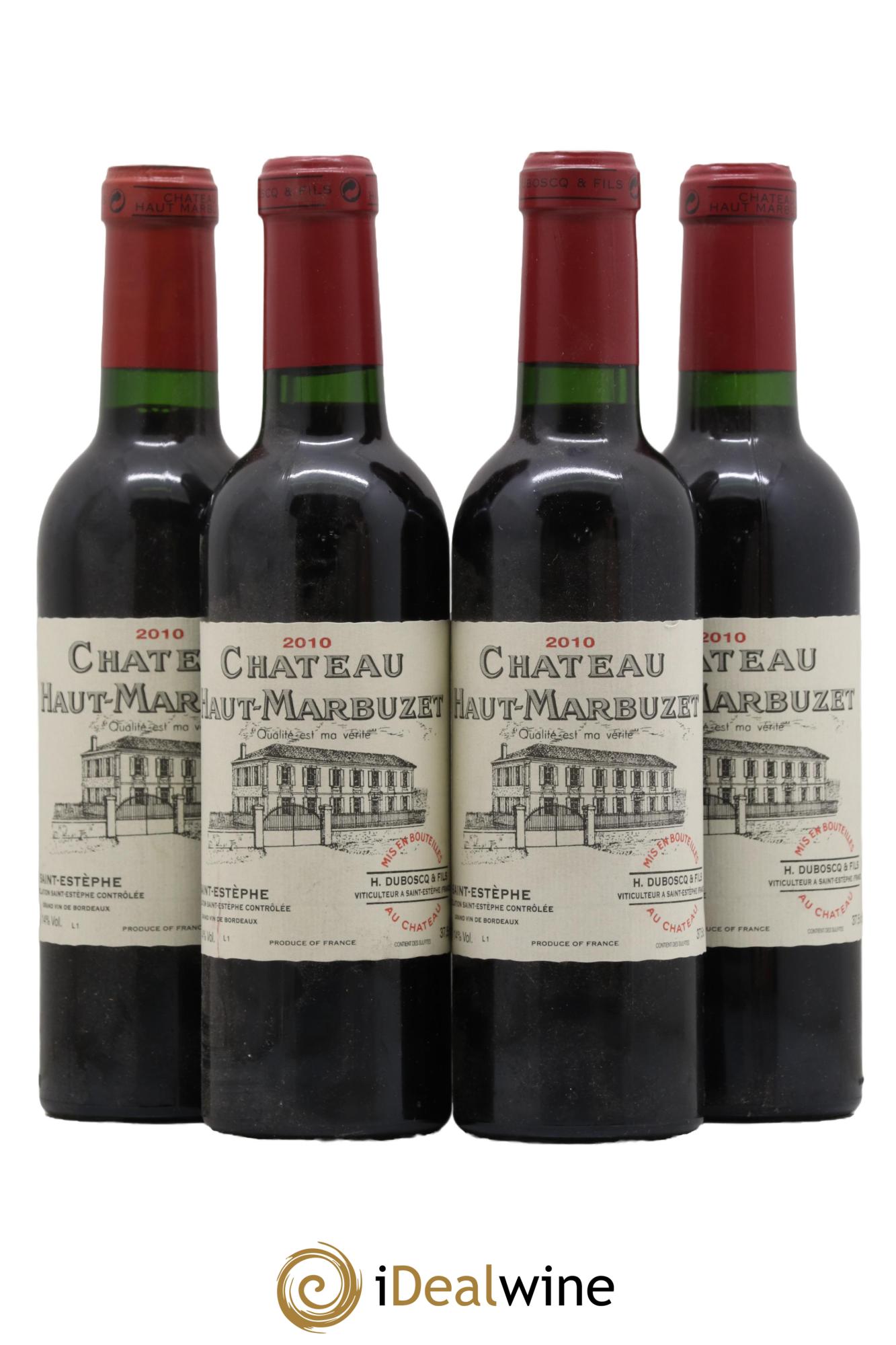 Château Haut Marbuzet 2010 - Lot de 4 demi bouteilles - 0