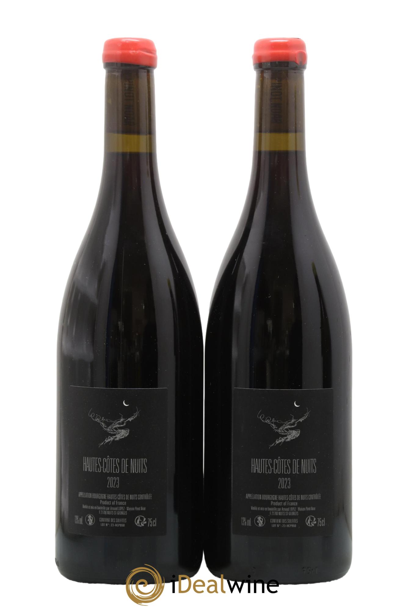 Hautes-Côtes de Nuits Pinot Noar Arnaud Lopez 2023 - Lot of 2 bottles - 1