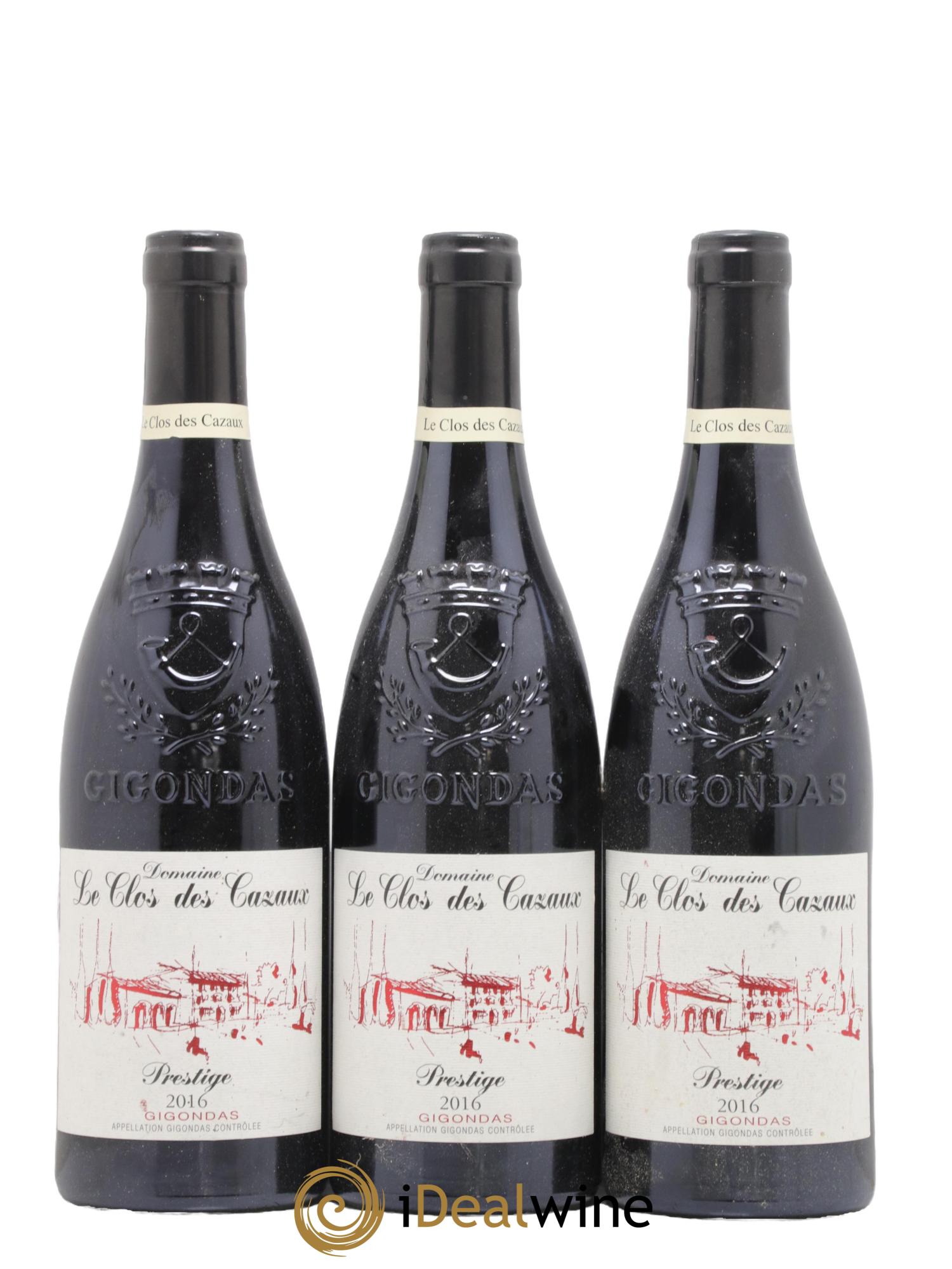 Gigondas Cuvee Prestige Les Clos des Cazaux 2016 - Lot de 3 bouteilles - 0