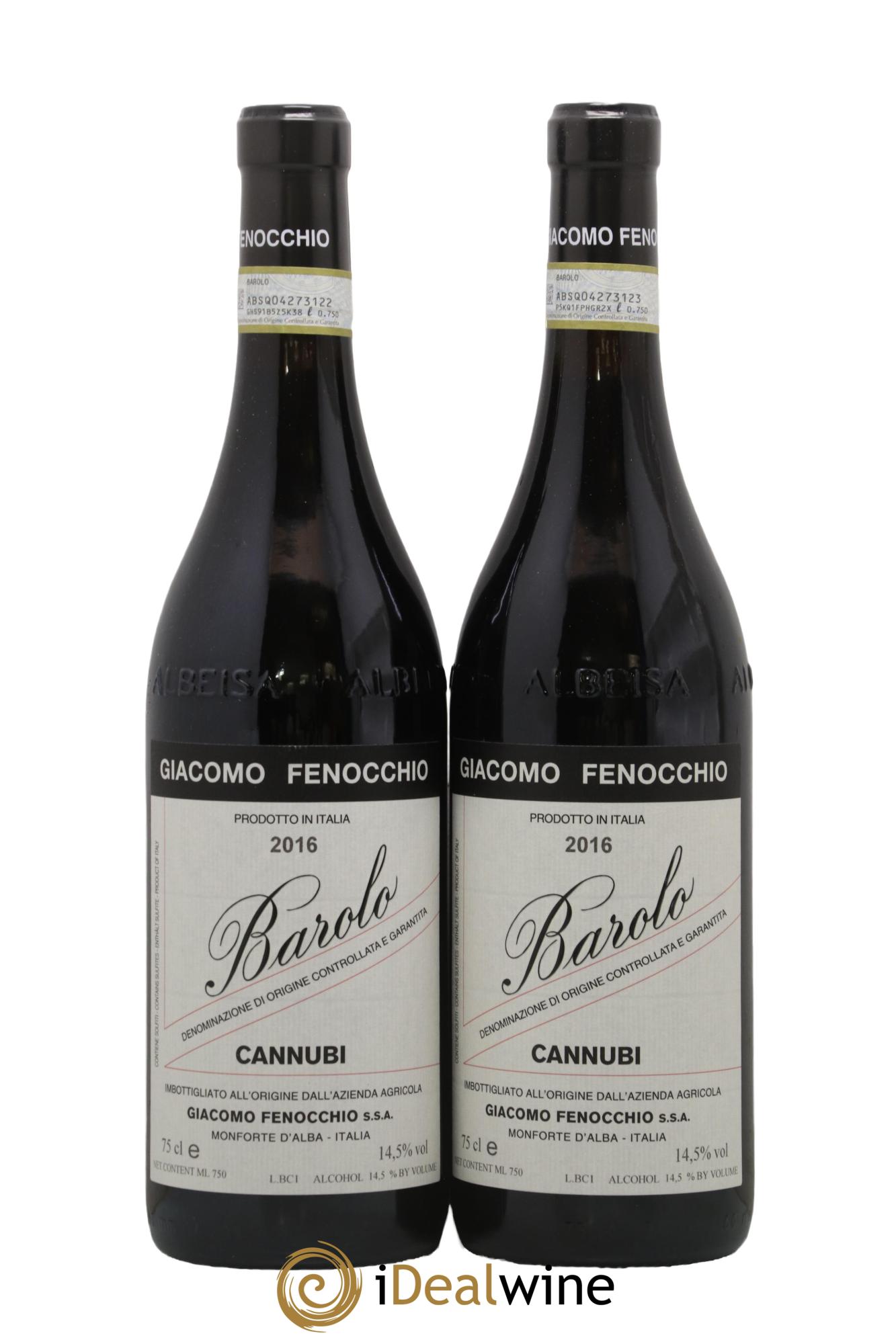 Barolo DOCG Cannubi Giacomo Fenocchio 2016 - Lotto di 2 bottiglie - 0