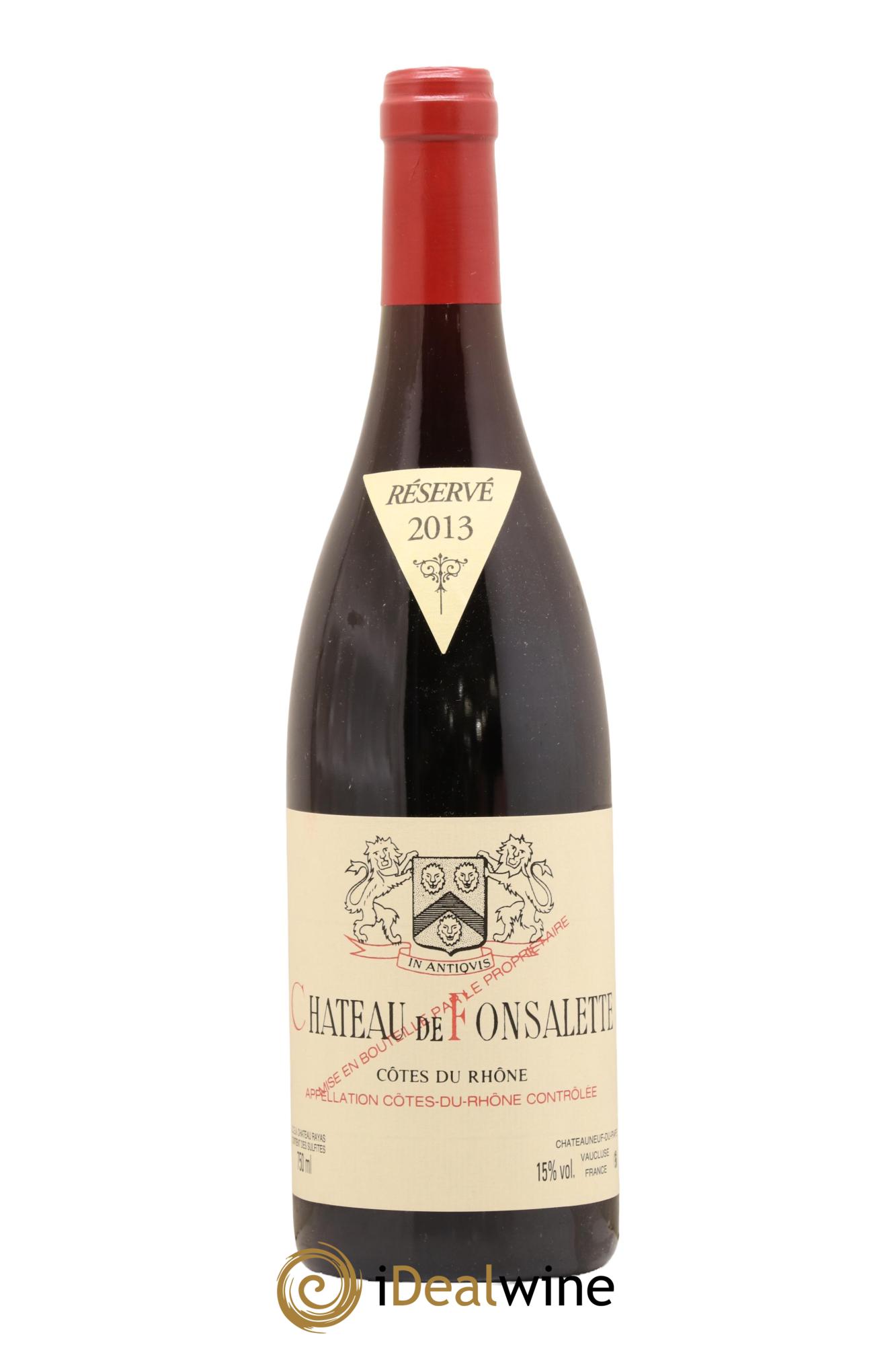 Côtes-du-Rhône Château de Fonsalette Emmanuel Reynaud 2013 - Lot de 1 bouteille - 0