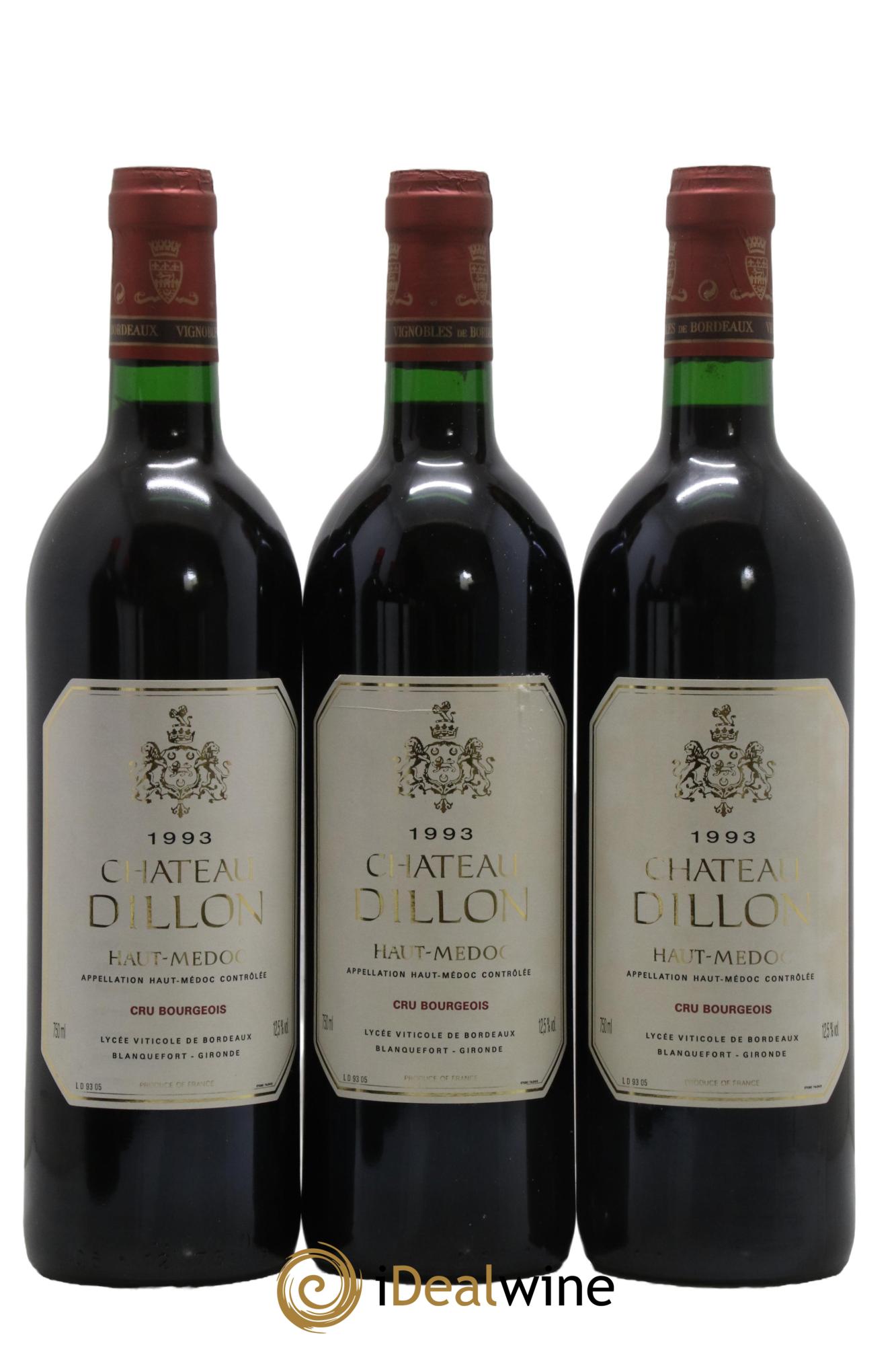 Château Dillon Cru Bourgeois  1993 - Lotto di 6 bottiglie - 1