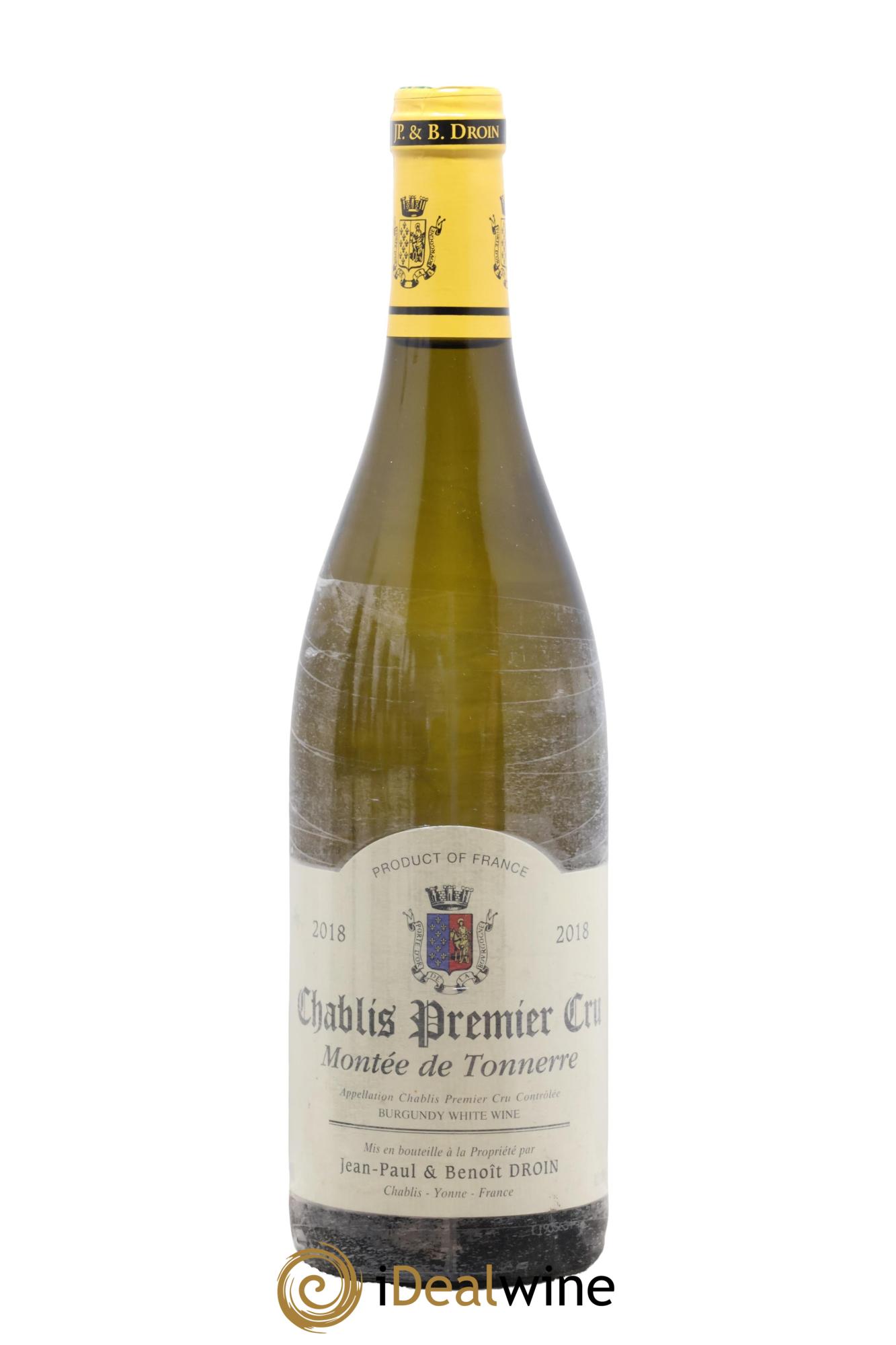 Chablis 1er Cru Montée de Tonnerre Jean-Paul & Benoît Droin (Domaine) 2018 - Lot of 1 bottle - 0