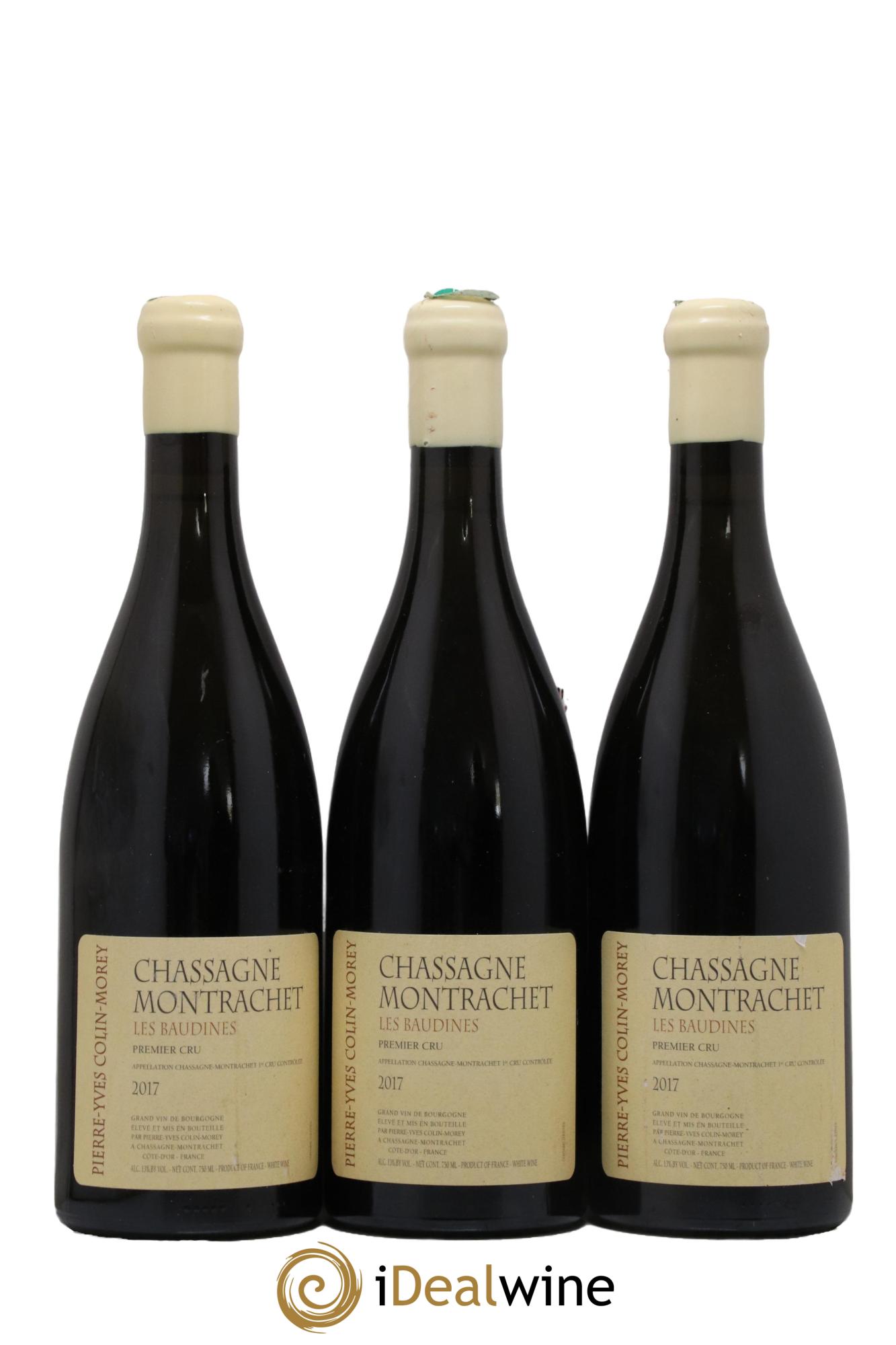 Chassagne-Montrachet 1er Cru Les Baudines Pierre-Yves Colin Morey 2017 - Lot de 3 bouteilles - 0