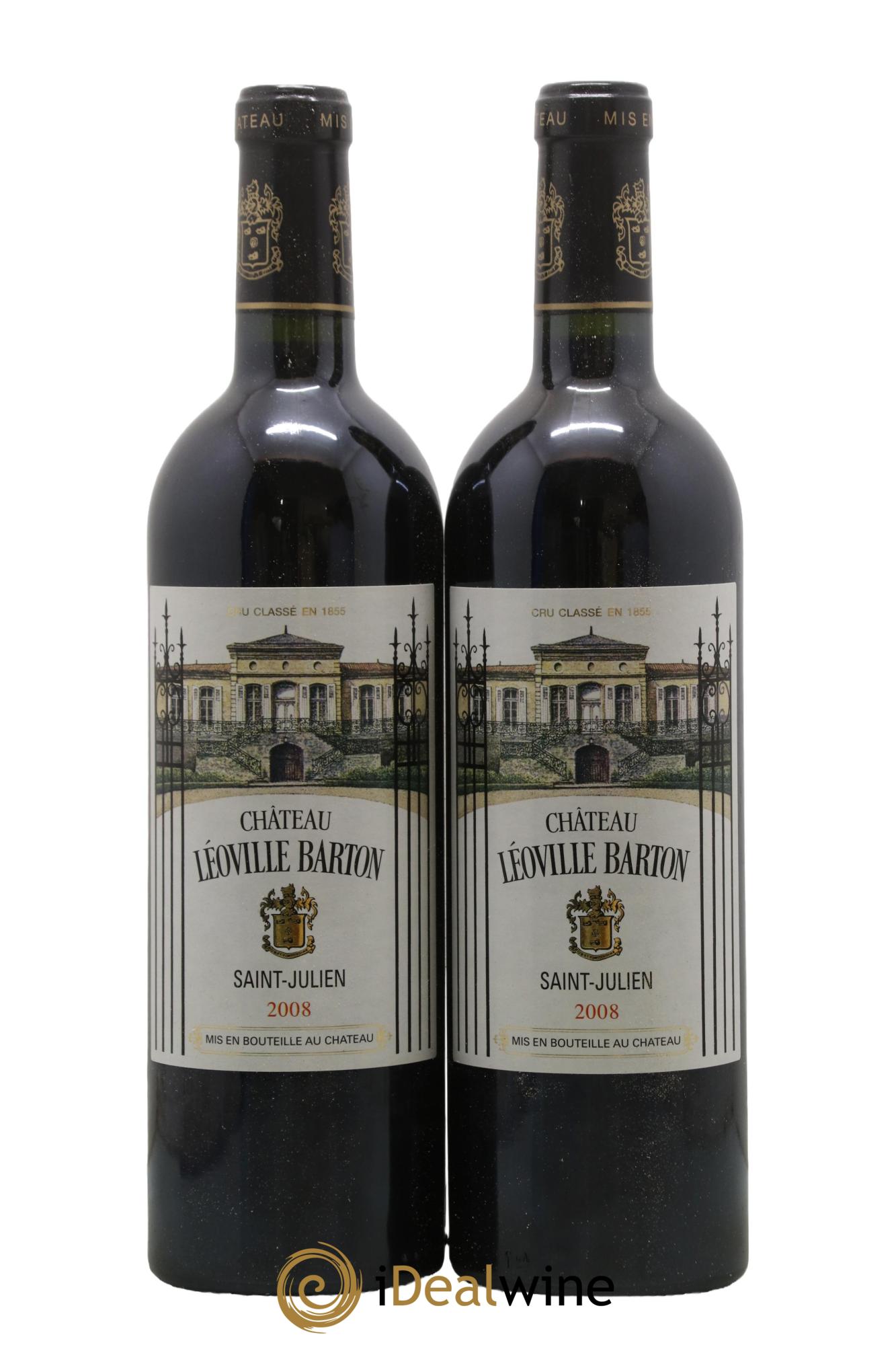 Château Léoville Barton 2ème Grand Cru Classé 2008 - Lotto di 2 bottiglie - 0